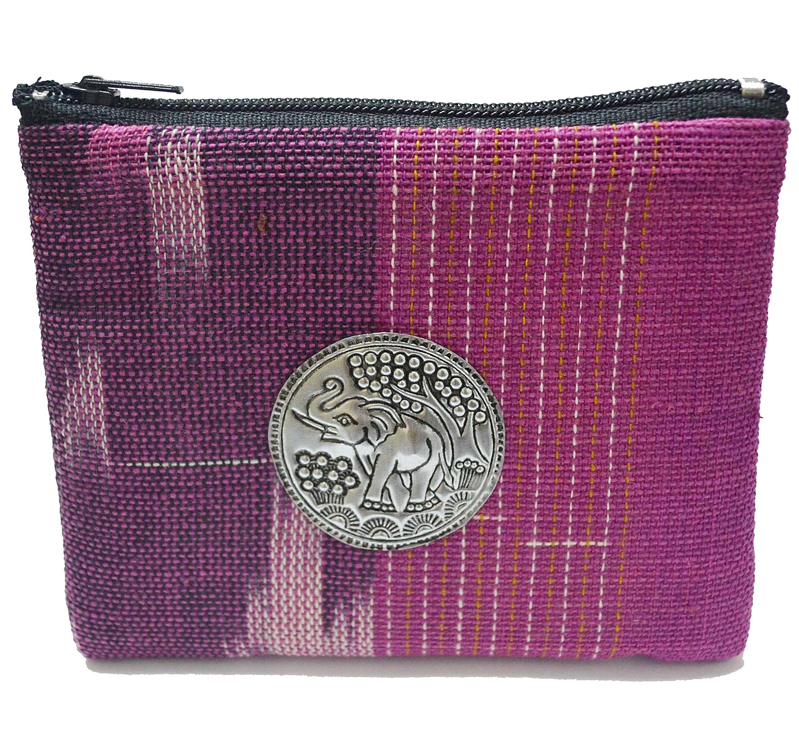 Thai Handmade Elephant Coin Purse - Vintage Style Small Wallet from Thailand - Perfect for Travel, Gifts & Collectibles