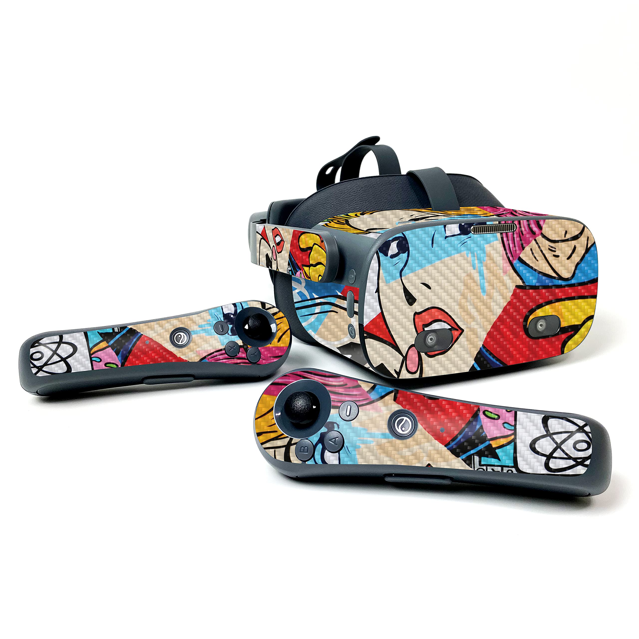 Pico Neo 2 Carbon Fiber Skin - Cartoon Mania Design | Durable Protection for VR Gaming