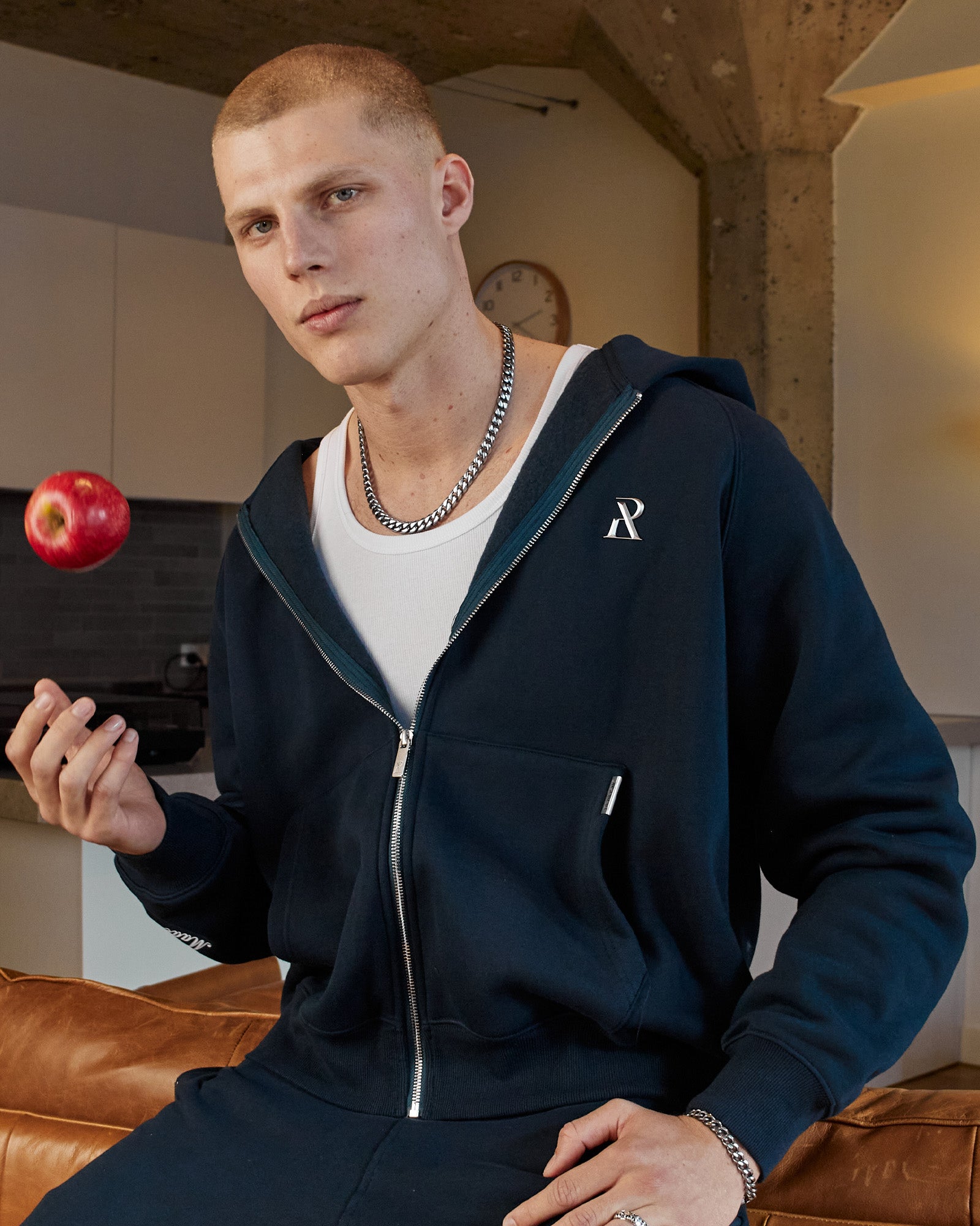 SSS Realism Radiant Zip Hoodie for Men & Women - Royal Navy Blue Pullover with Front Pockets - Perfect for Casual Wear, Gym, and Outdoor Activities