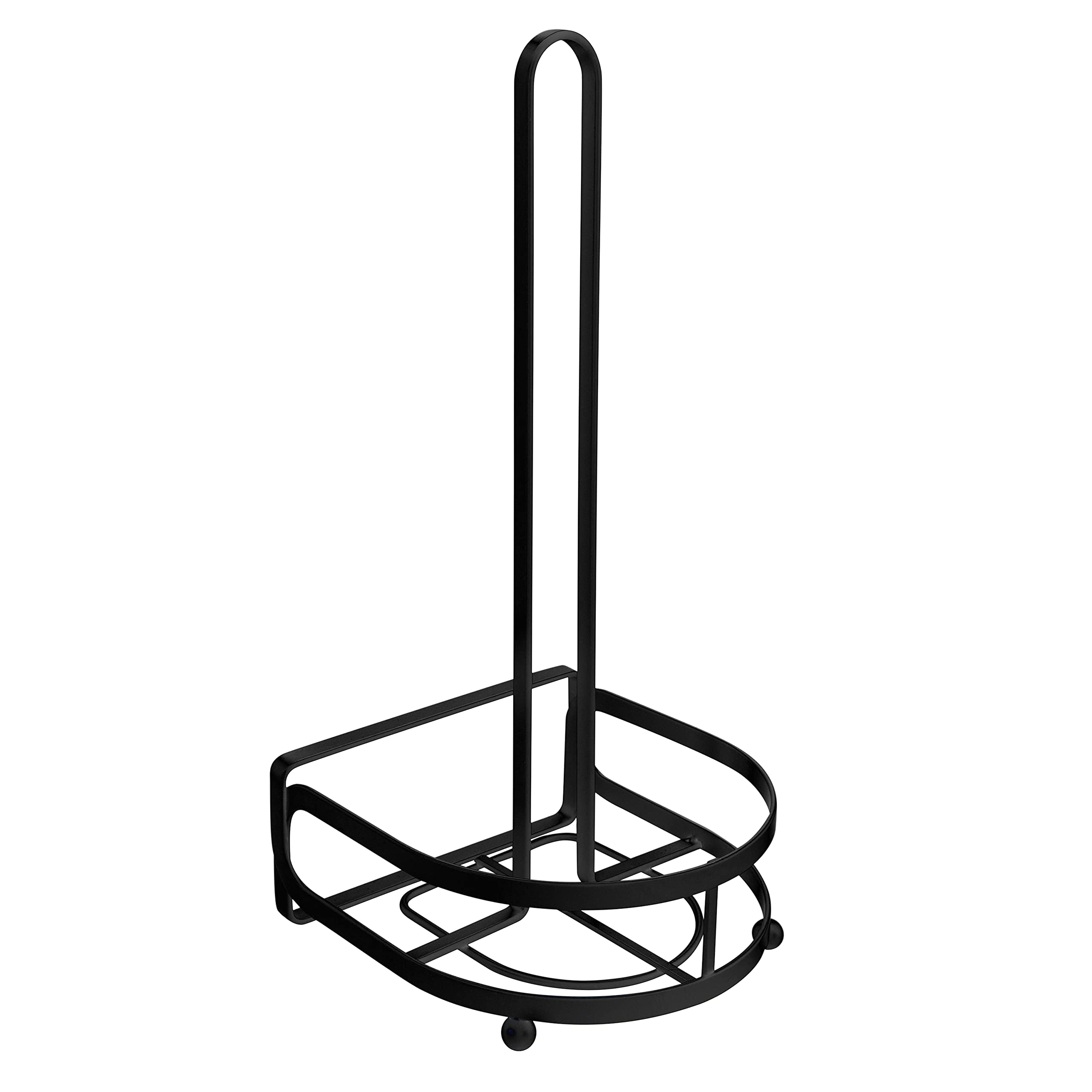 Industrial Matte Black Paper Towel Holder - Heavy Duty Kitchen Organizer for Countertop, Bar, Restaurant & Home Use