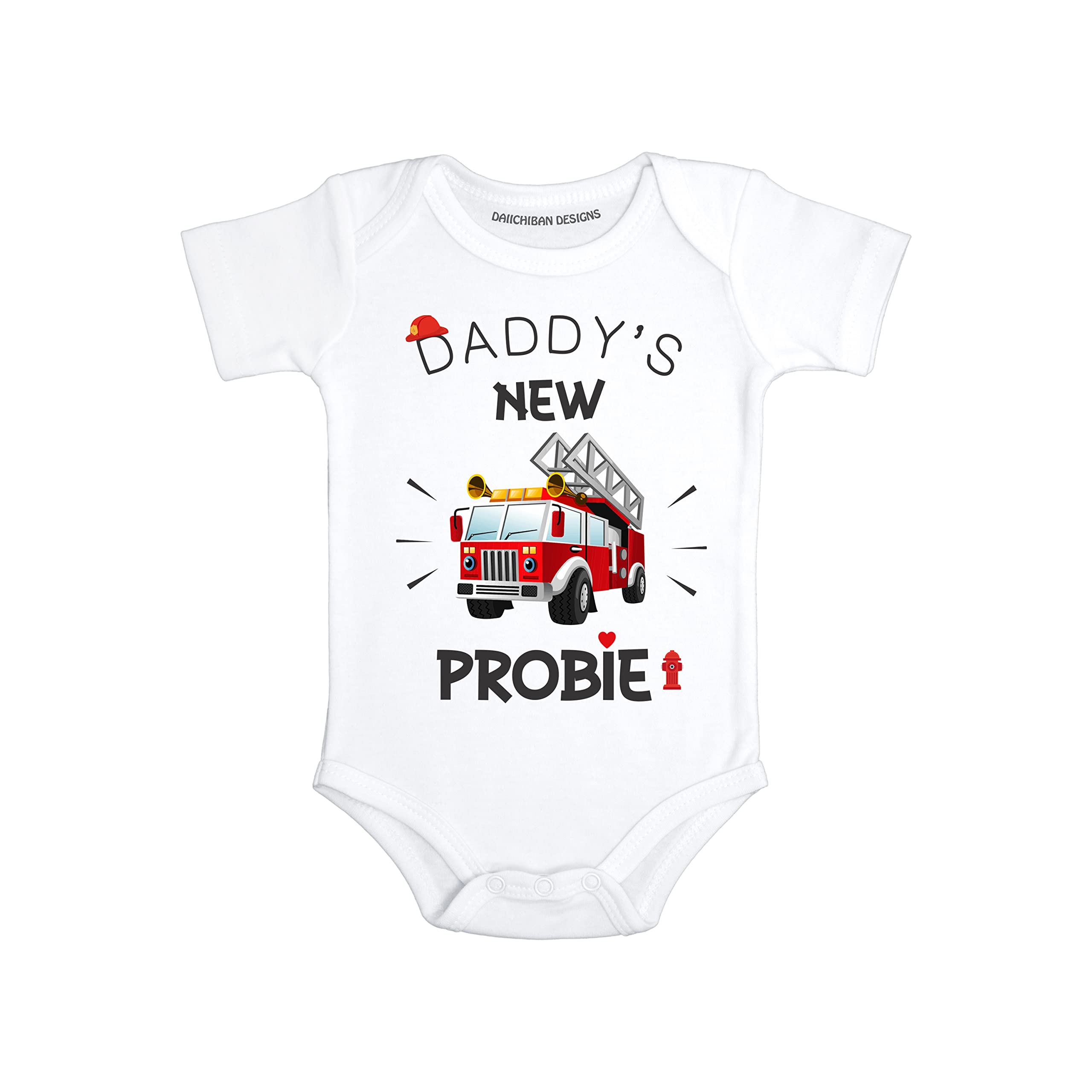 Firefighter Baby Boy Clothes - Daddy's New Probie Fireman Outfit for 24 Months | Cute Firefighter Gift for Toddlers & Infant Boys | Perfect for Fire Station Visits, Birthday Parties & Photo Shoots
