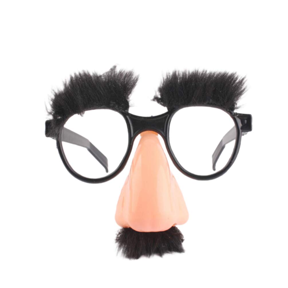 Alipis Disguise Glasses with Fake Nose - Funny Big Nose Glasses with Attached Eyebrows & Mustache - Perfect for Halloween Costumes, Party Favors & Cosplay Events