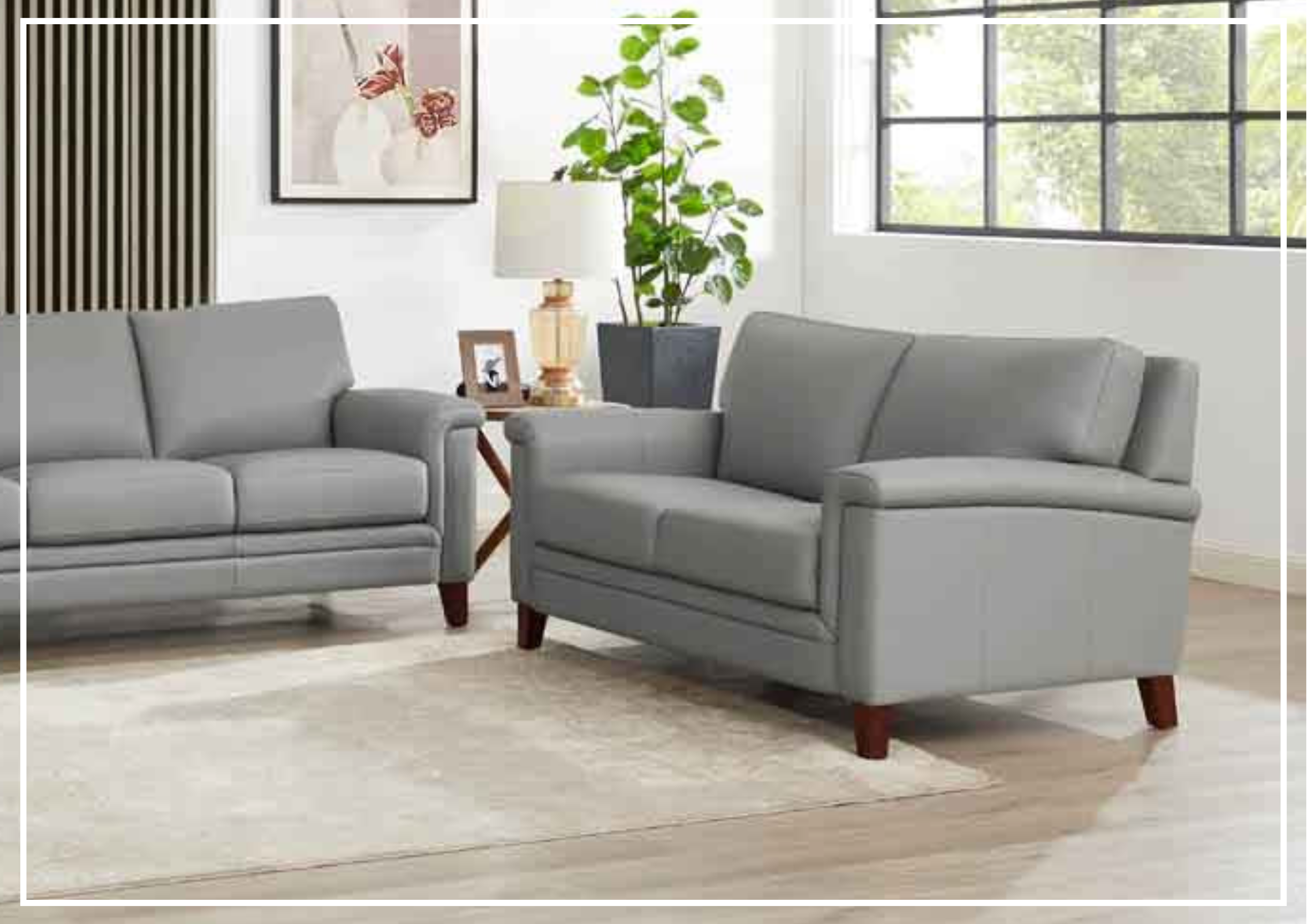 Hydeline Westcott 2-Seater Leather Sofa - Top Grain Genuine Leather, Modern Living Room Furniture for Small Spaces, Perfect for Apartments & Cozy Homes