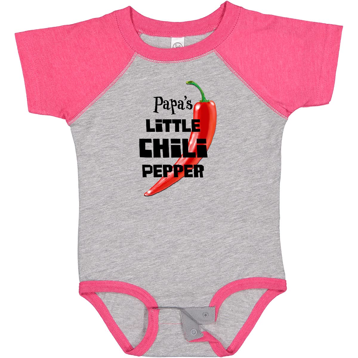 Inktastic Papa's Little Chili Pepper Baby Bodysuit - Cute Infant Onesie for Newborns & Toddlers - Perfect for Family Photos, Holidays & Everyday Wear