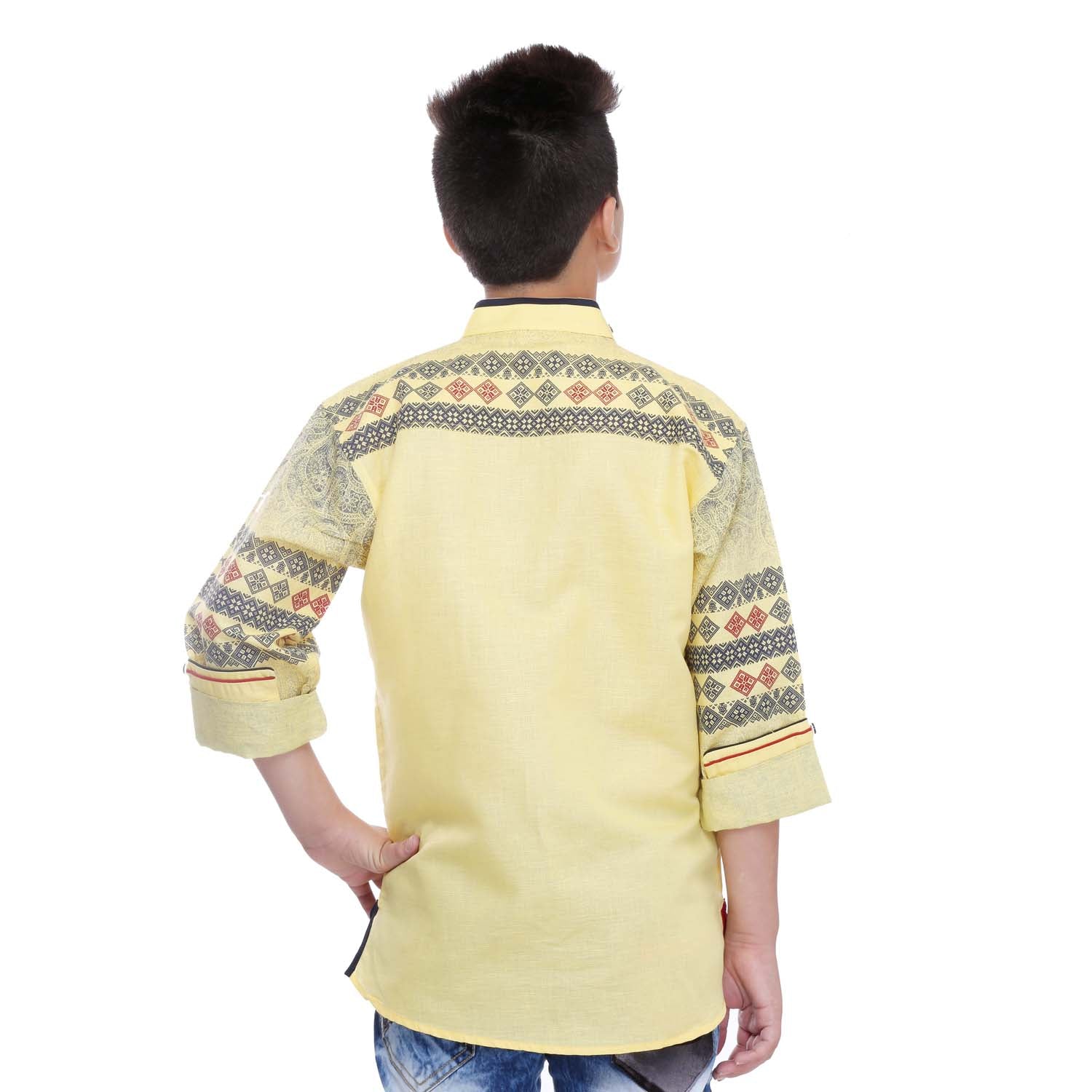 Stylish Traditional Print Sleeves Kurta for Men | Premium Cotton Ethnic Wear by Bad Boys | Perfect for Festivals, Weddings & Casual Outings