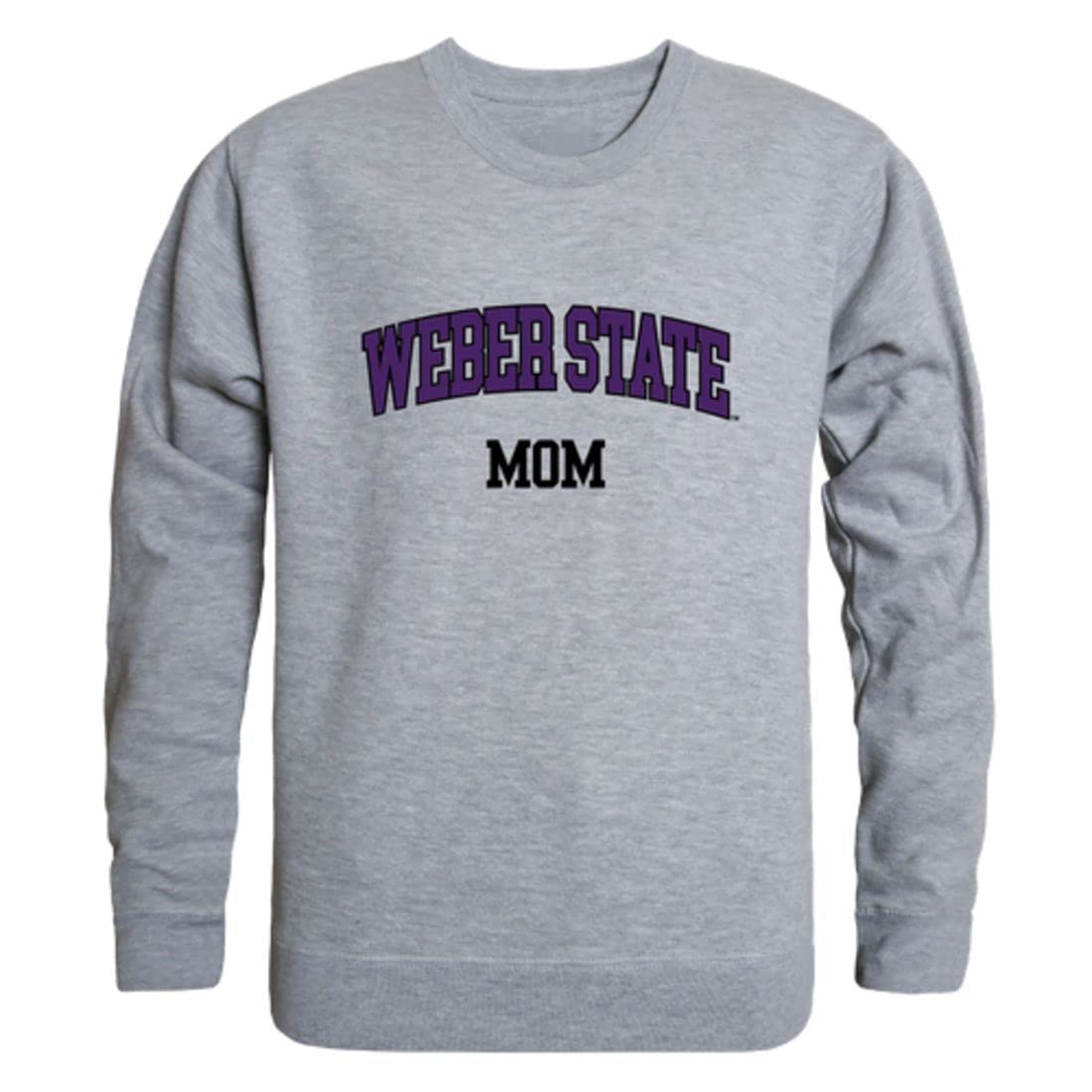 Weber State University Wildcats Mom Fleece Crewneck Pullover Sweatshirt - Heather Charcoal | Comfortable College Mom Gift for Game Day & Casual Wear