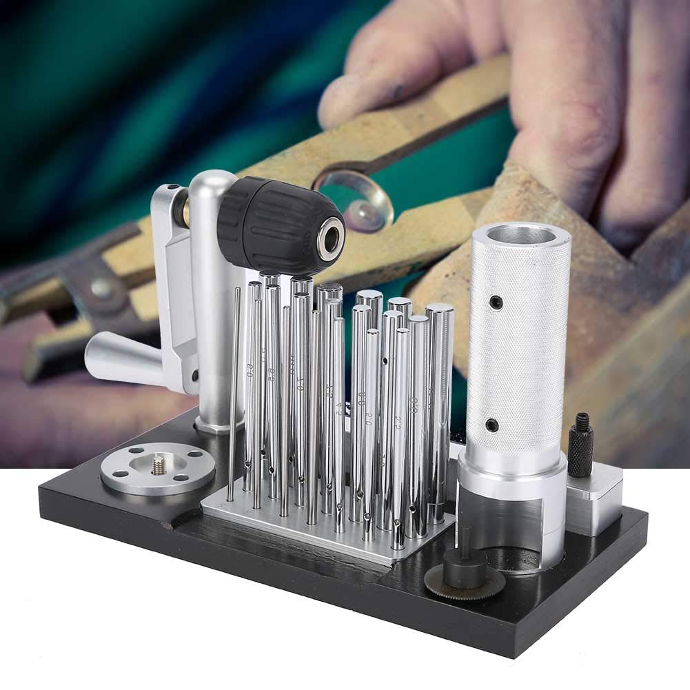 Professional Stainless Steel Jump Ring Maker Machine - Manual Jewelry Tool with 20 Mandrel Accessories for Jewelry Making, DIY Crafts, and Wire Wrapping Projects