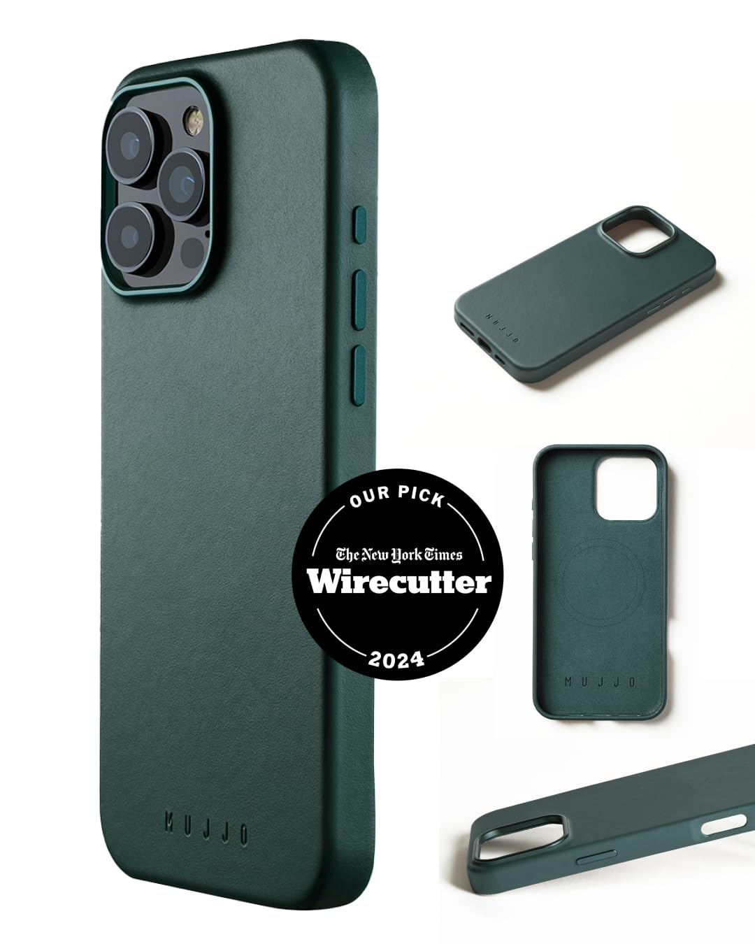 Premium European Leather iPhone 16 Pro Max Case with MagSafe - Slim Protective Cover for iPhone 16 Pro Max | Enhanced Camera Lens Protection | Livid Green | Perfect for Business & Travel Use