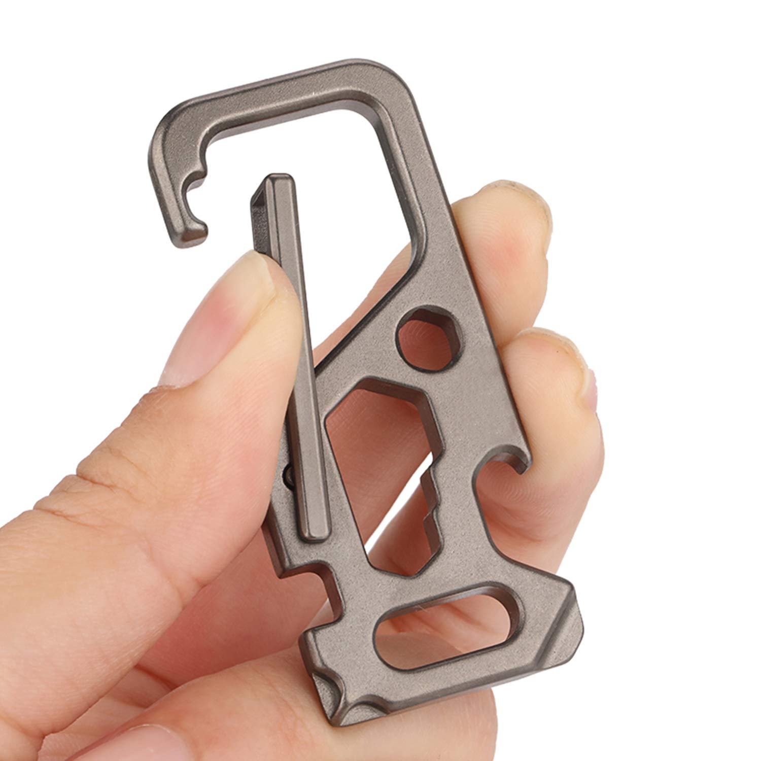 Premium Titanium Keychain with Quick Release - Multi-Tool with Bottle Opener, Wrench & Screwdriver Functions | Anti-Lost Design for Outdoor, Camping, Hiking & Everyday Carry (EDC)