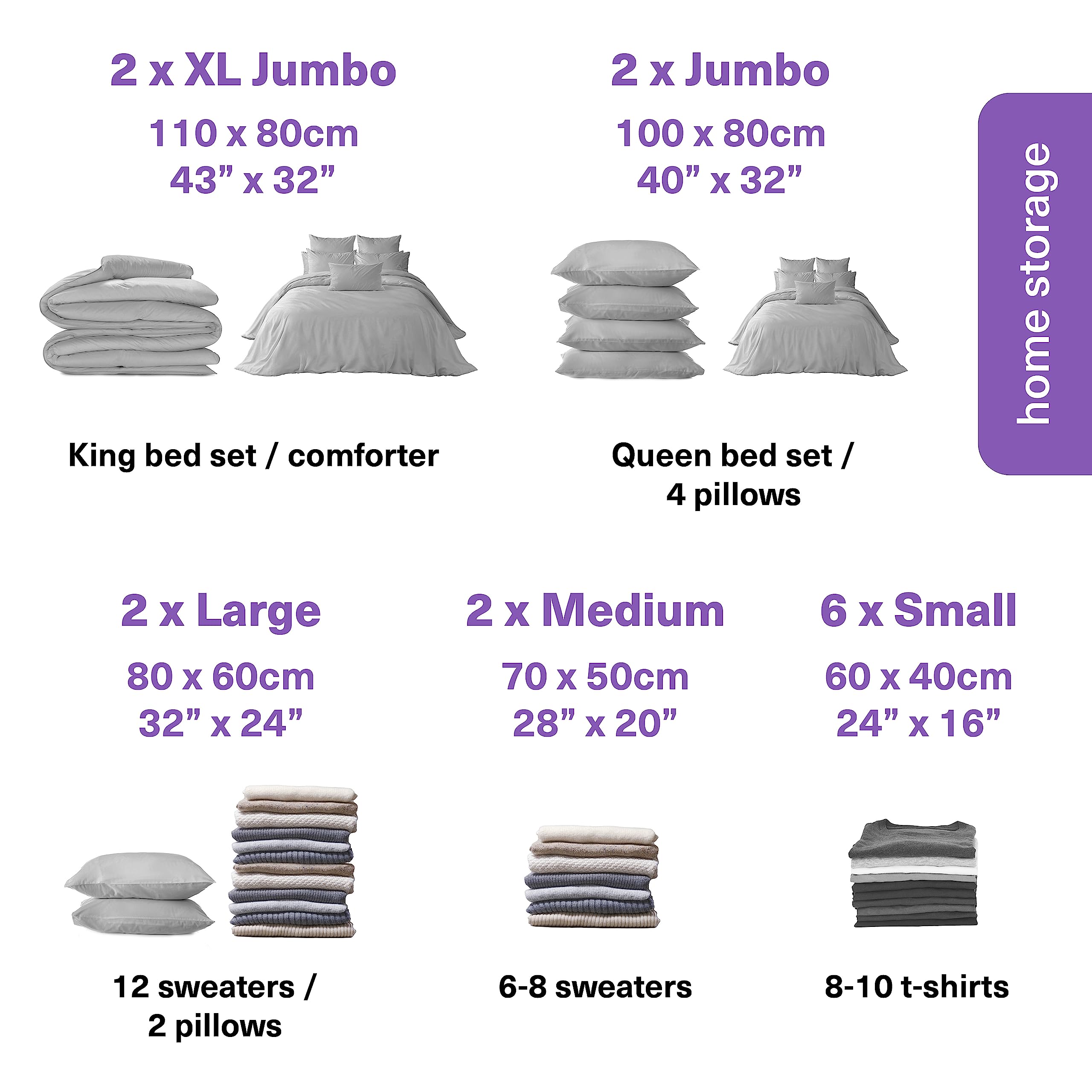 20 Pack Heavy Duty Vacuum Storage Bags for Clothes with Hand Pump - Extra Large Space Saver Bags for Duvets, Blankets, Winter Coats | Perfect for Travel, Seasonal Storage & Moving (XXL)
