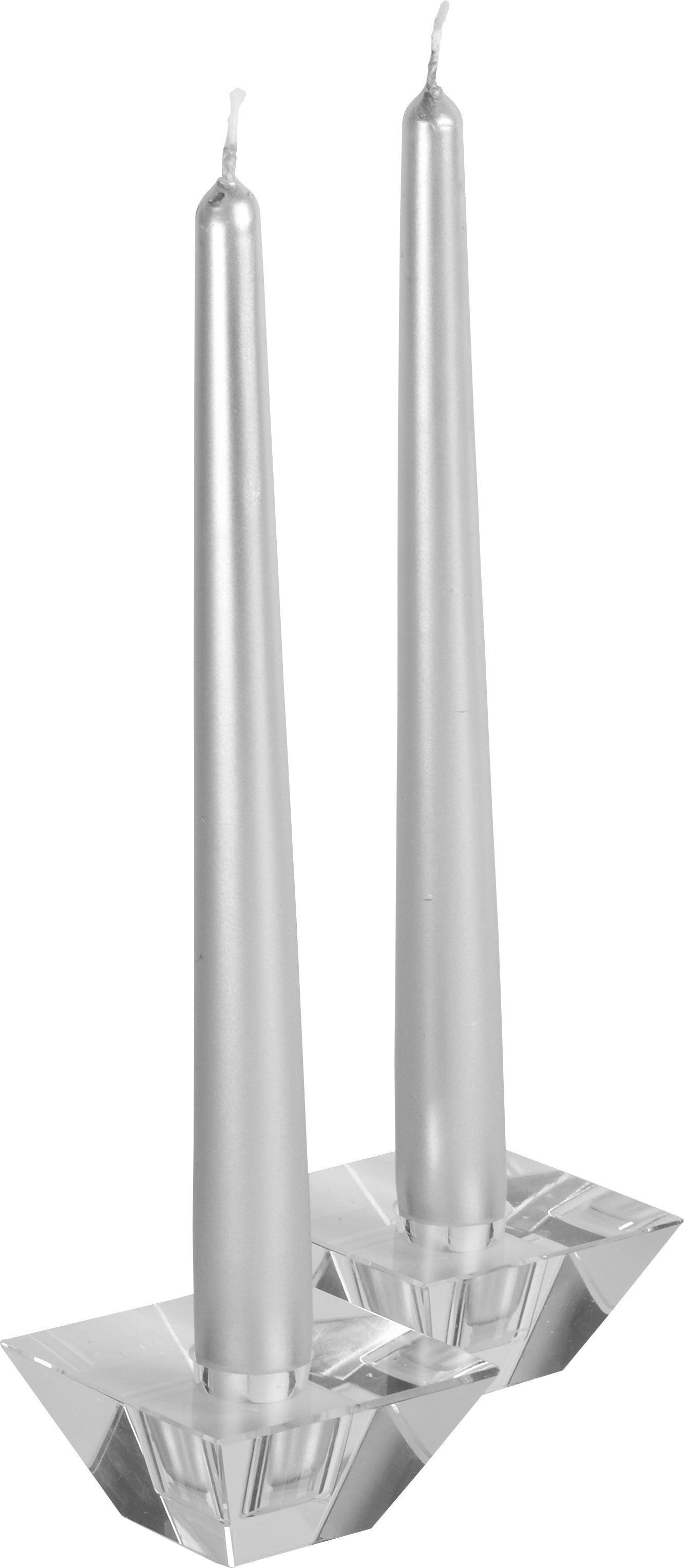 12 Inch Metallic Silver Taper Candles for Weddings, Dining, and Home Decor - Elegant Long Candles for Romantic Dinners, Church Events & Holiday Centerpieces