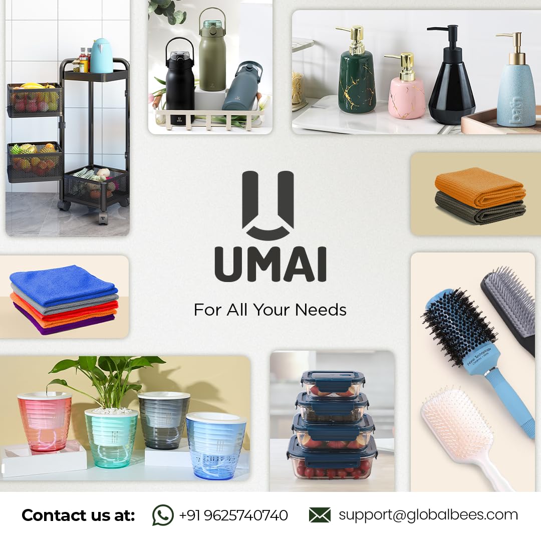 **UMAI 2-Piece Silicone Hot Handle Holders Set – Non-Slip, Heat-Resistant Kitchen Accessories for Pots, Pans & Utensils (Blue) – Perfect for Cooking, Grilling & Baking**