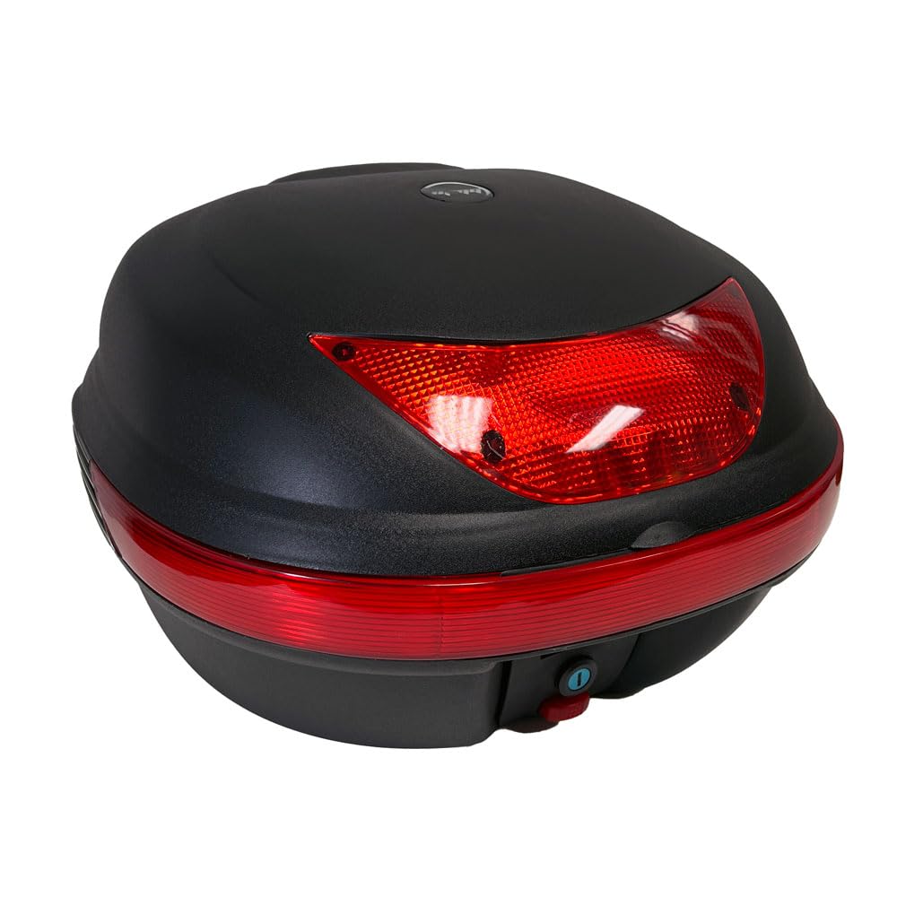 MMG 29L Motorcycle Scooter Top Box Tail Trunk - Waterproof Luggage Storage Box Fits 1 Helmet - Universal Mount for Scooters & Motorcycles - Perfect for Commuting, Travel & Daily Storage