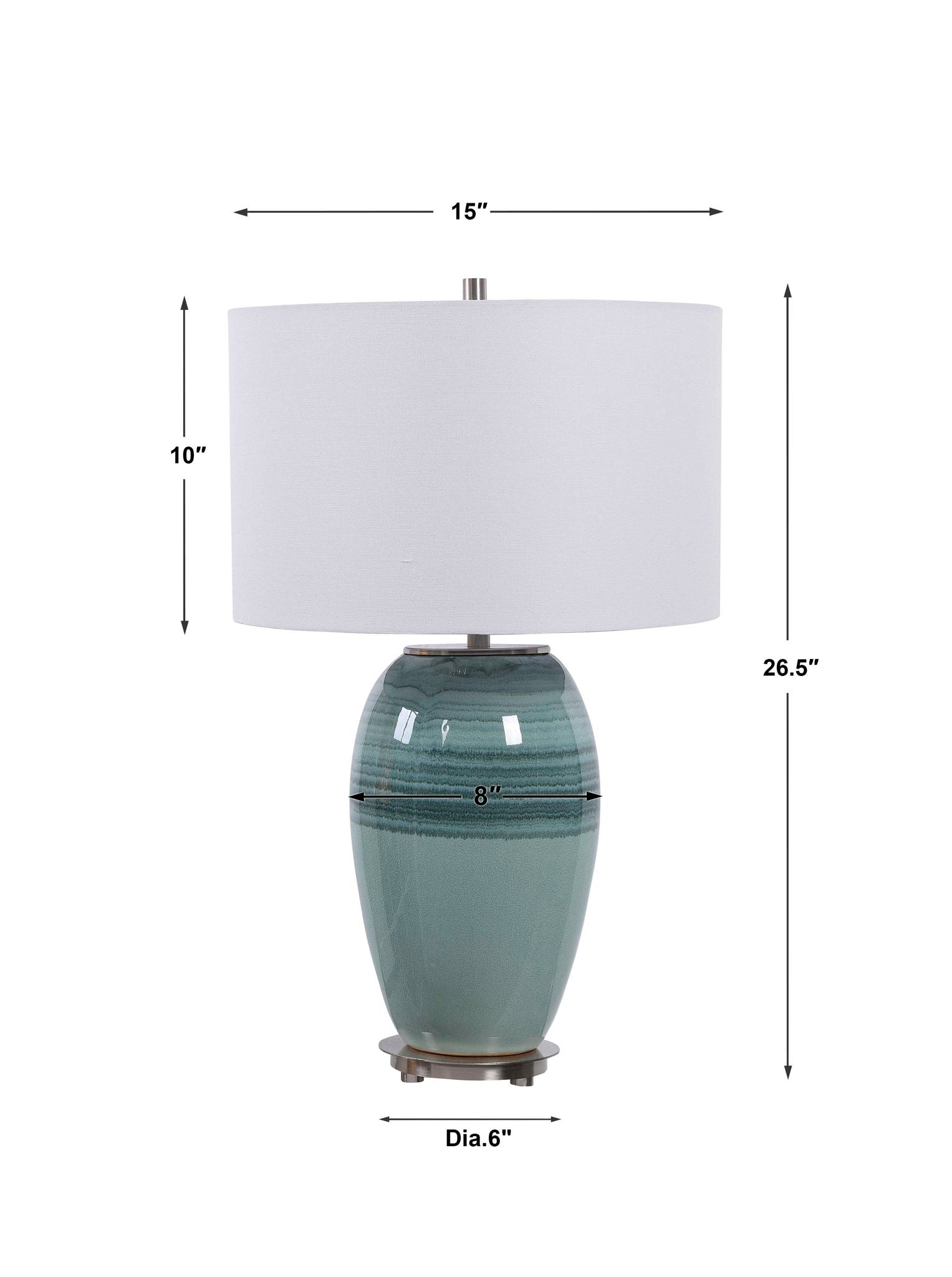 Modern Teal Table Lamp - Stylish Home Decor for Living Room, Bedroom & Office - Energy Efficient LED Lighting
