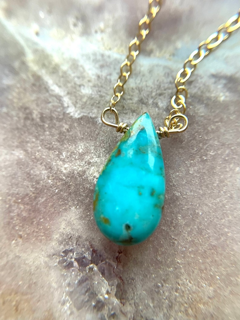 Authentic Arizona Turquoise Crystal Necklace for Women – Handmade Sterling Silver Jewelry for Boho, Casual & Formal Wear