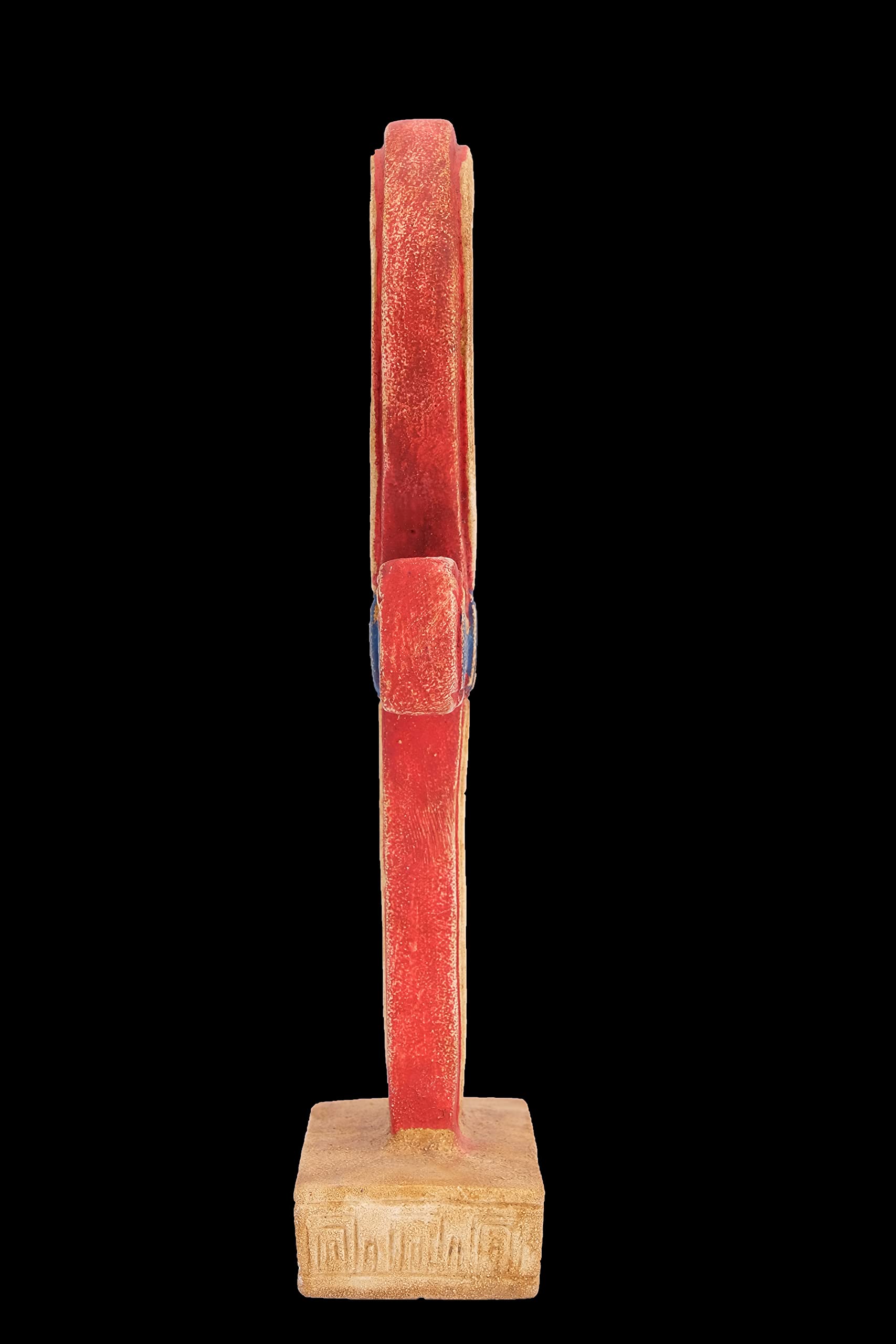 Authentic Ankh Key of Life Symbol with Winged Scarab - Hand-Painted Ancient Egyptian Limestone Artifact from Egypt | Perfect for Home Decor, Spiritual Gifts & Egyptian Culture Enthusiasts