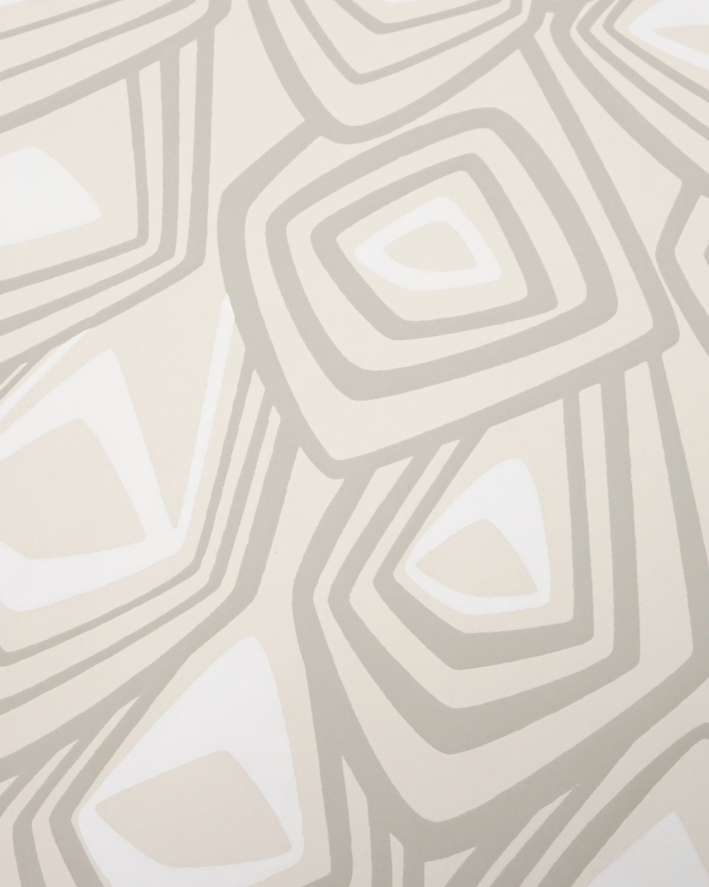 Boho Diamond Pattern Wallpaper in Snow & Stone - Peel and Stick Removable Wallpaper for Bedroom, Living Room, Nursery Decor
