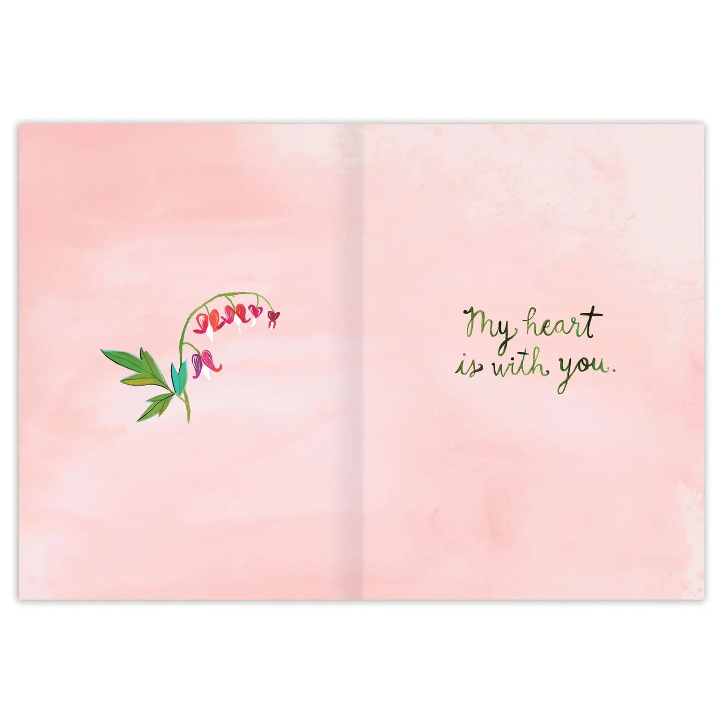 Bleeding Hearts Sympathy Card - Handmade Condolence Greeting Card for Loss of Loved One - Perfect for Funeral, Memorial Service & Comforting Grieving Friends