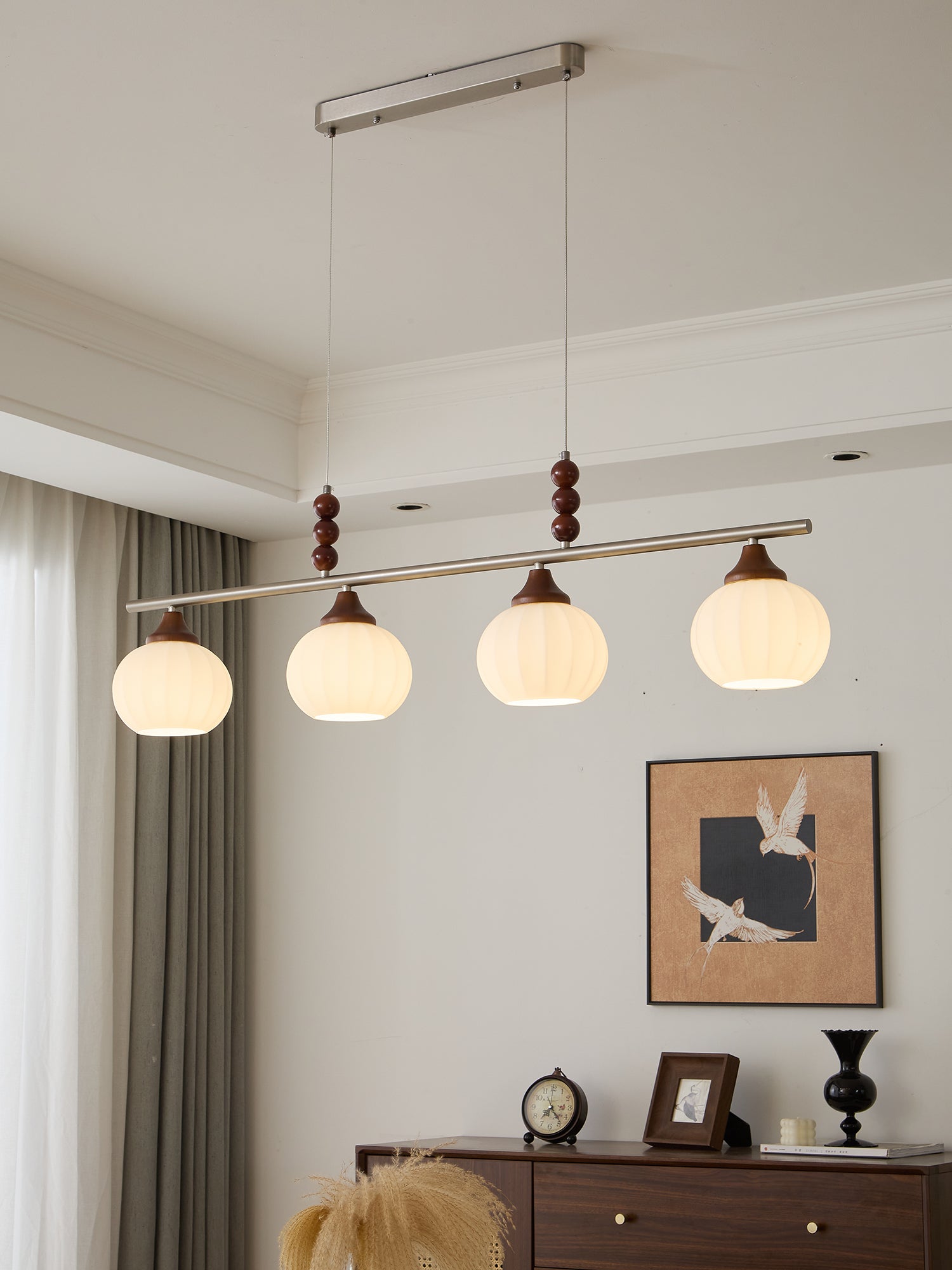 Lunalux Modern Pendant Lamp - Elegant Hanging Light Fixture for Dining Room, Kitchen Island, Bedroom & Living Room Decor