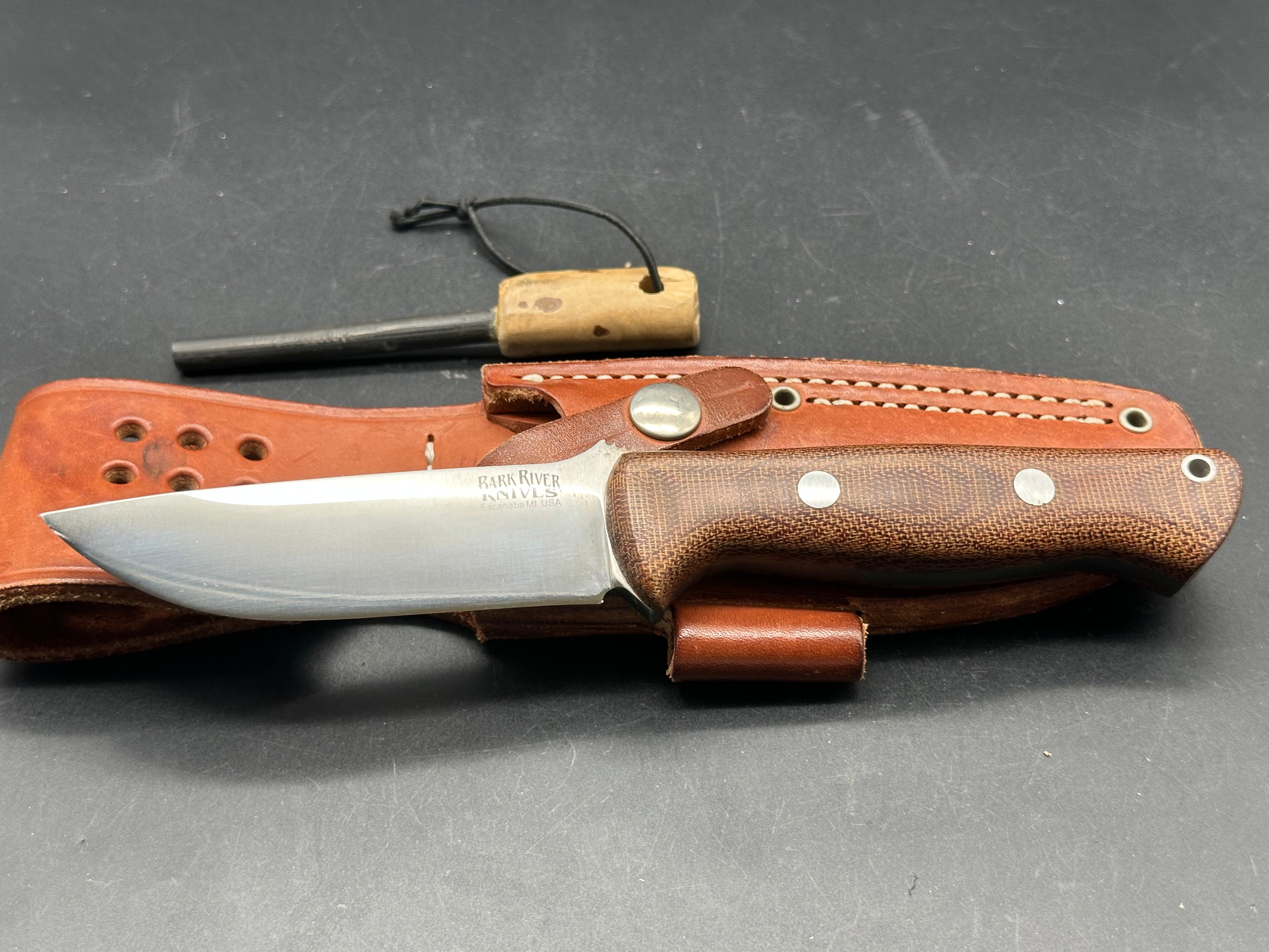 Bark River Bravo A2 Knife - High-Quality Outdoor Survival Blade for Hunting, Camping & Bushcraft | Durable Fixed Blade Knife for Tactical, EDC & Adventure Use