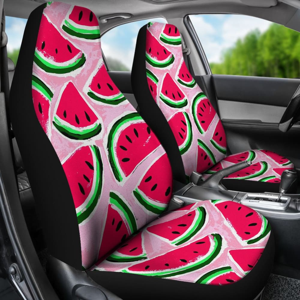 Premium Watermelon Print Car Seat Covers - Breathable & Durable Auto Accessories for Summer - Perfect Gift for Car Lovers & Road Trips