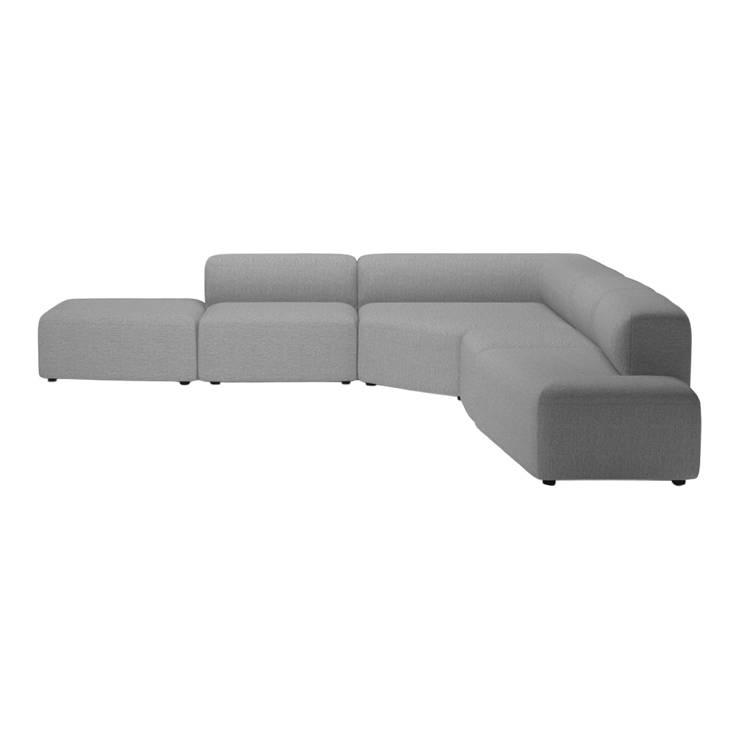Modern L-Shaped Angle Corner Sofa with Open End & Chaise Lounge - Perfect for Small Spaces, Living Room, Apartment & Home Theater Seating