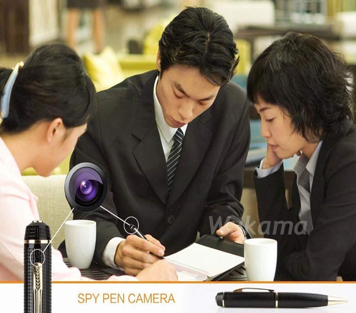 Wukama Full HD 1080P Pen Camera with Audio Recording - Portable Pocket Security Camera for Indoor & Outdoor Use | Free 32GB SD Card | 85-Min Battery Life | Ideal for Meetings, Lectures, Home Security & Covert Surveillance