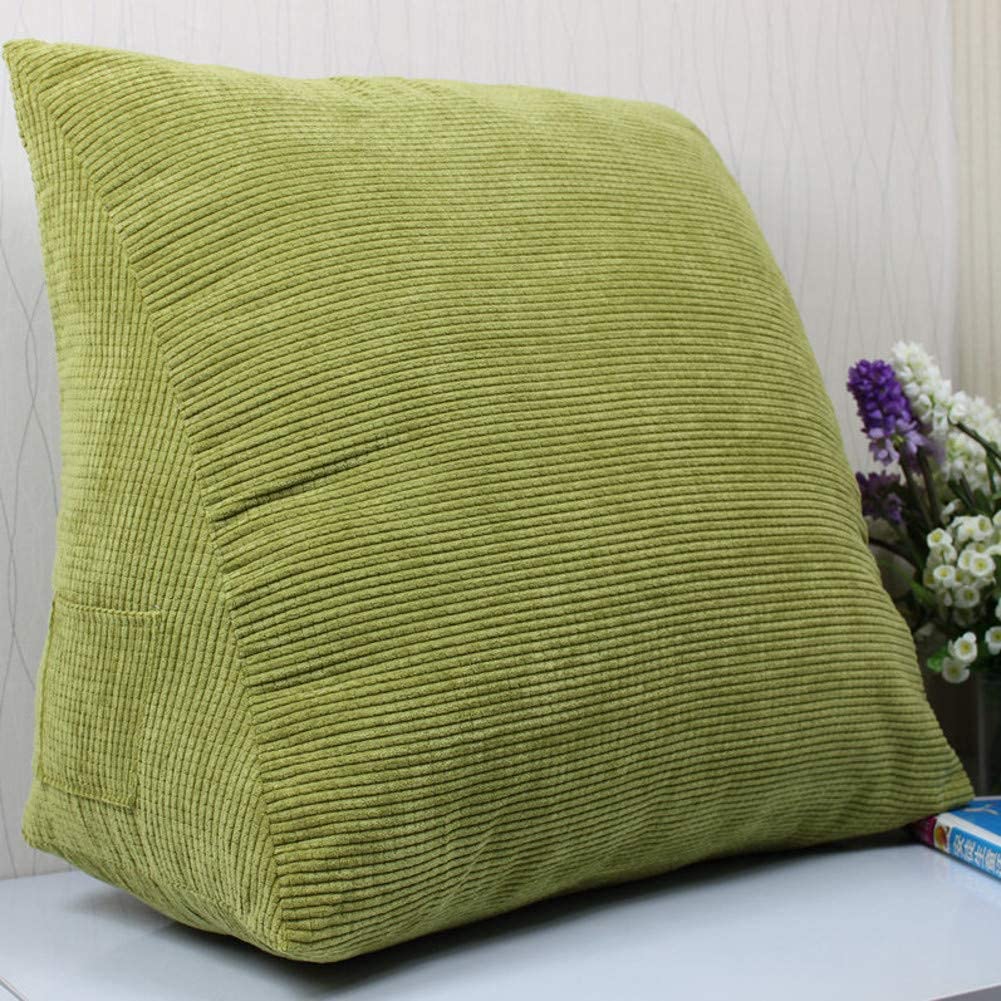 Triangular Reading Pillow for Bed & Sofa - Ergonomic Wedge Cushion with Removable Cover, Lumbar Support Backrest for Sitting in Bed, Office Chair, or Floor - Perfect for Reading, Gaming & Relaxing at Home