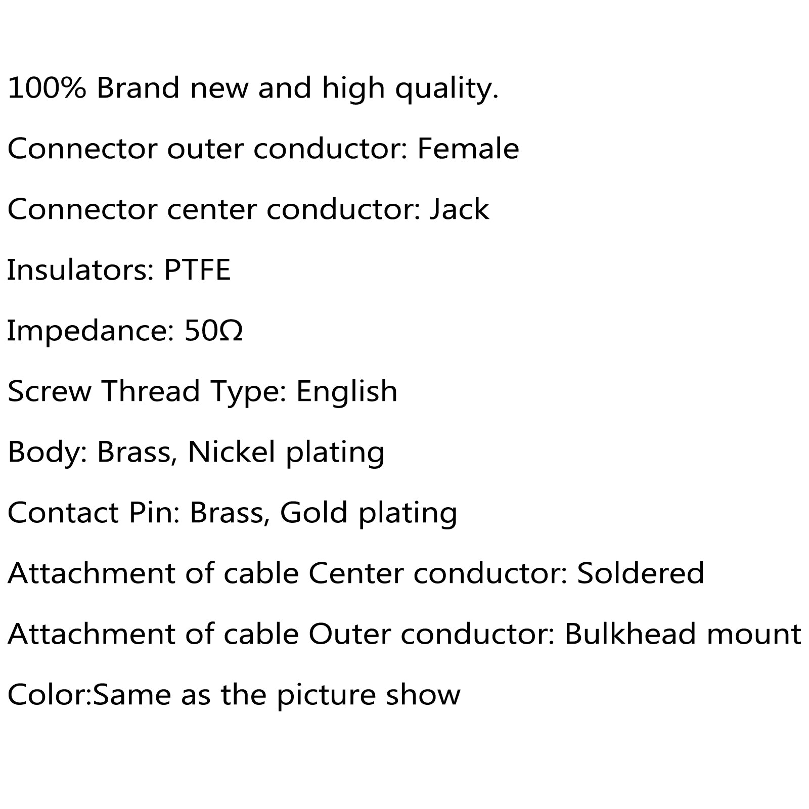 10Pcs BNC Female Bulkhead Connectors - Solder Panel Mount Straight - Perfect for CCTV, Audio/Video Equipment & Security Systems