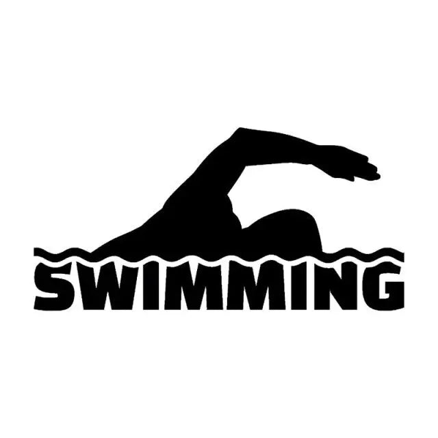 Swimming Vinyl Sticker - Waterproof Swim Sports Decal for Swimmers | Perfect for Water Bottles, Laptops & Swim Gear