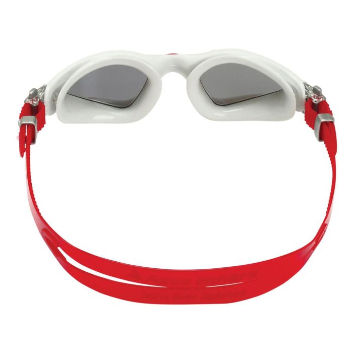 Aqua Sphere Kayenne A1 Swimming Goggles - Gray/Red with Silver Titanium Mirrored Lens for Competitive Swimming & Outdoor Water Sports
