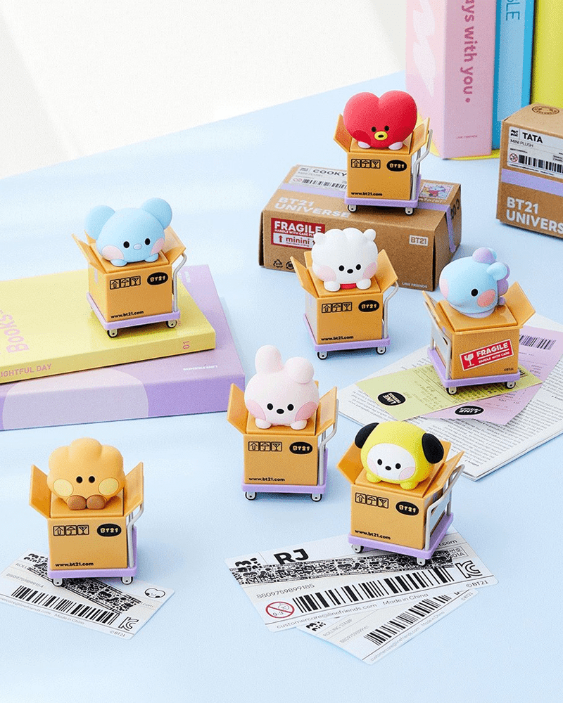 BT21 CHIMMY Mini Privacy Rolling Stamp - Self-Inking Address Stamp for Mail, Envelopes & Packages - Perfect for Home & Office Use
