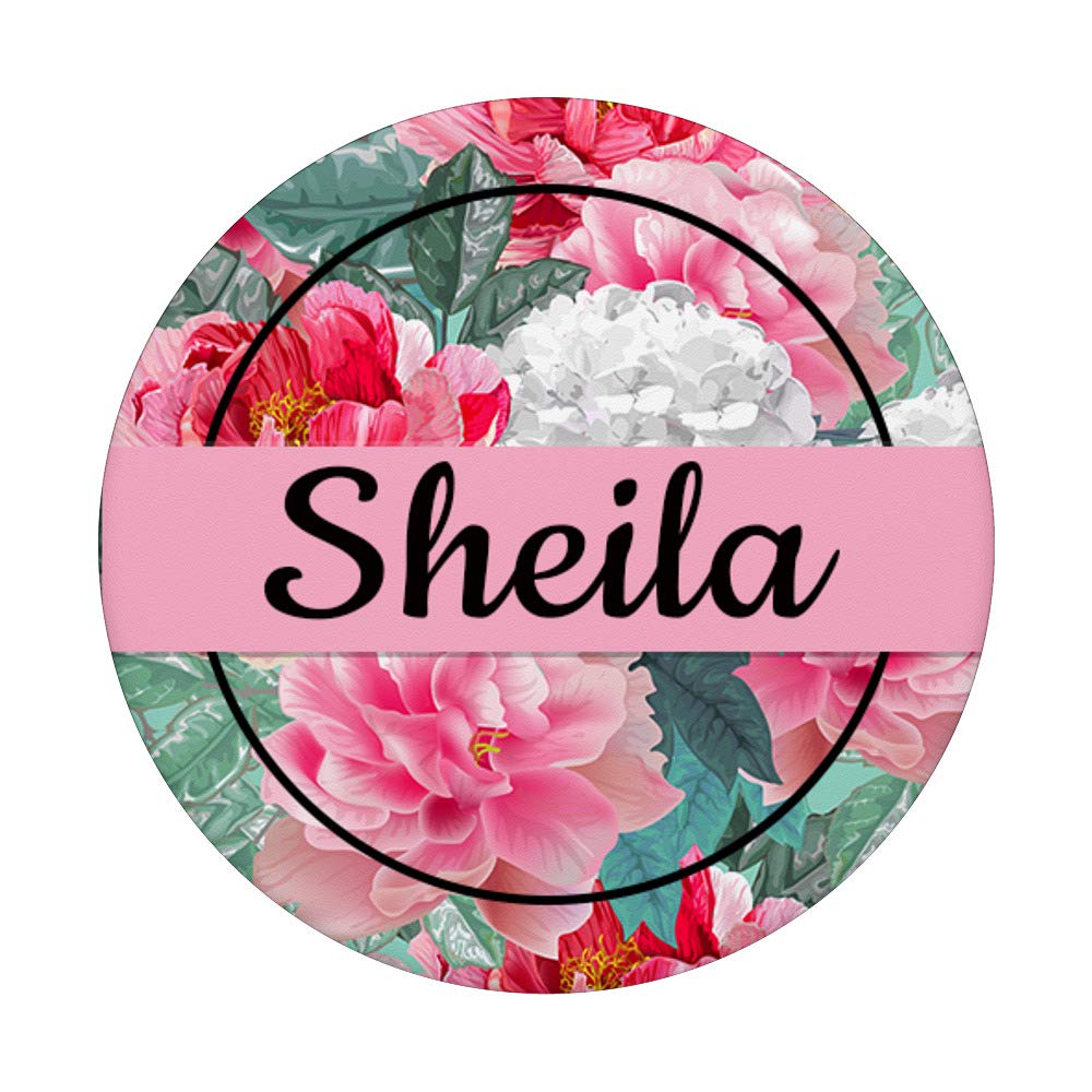 Sheila Gift Flower Rose - Pink, Black & White Floral Monogram Personalized Gift for Birthdays, Anniversaries & Special Occasions
