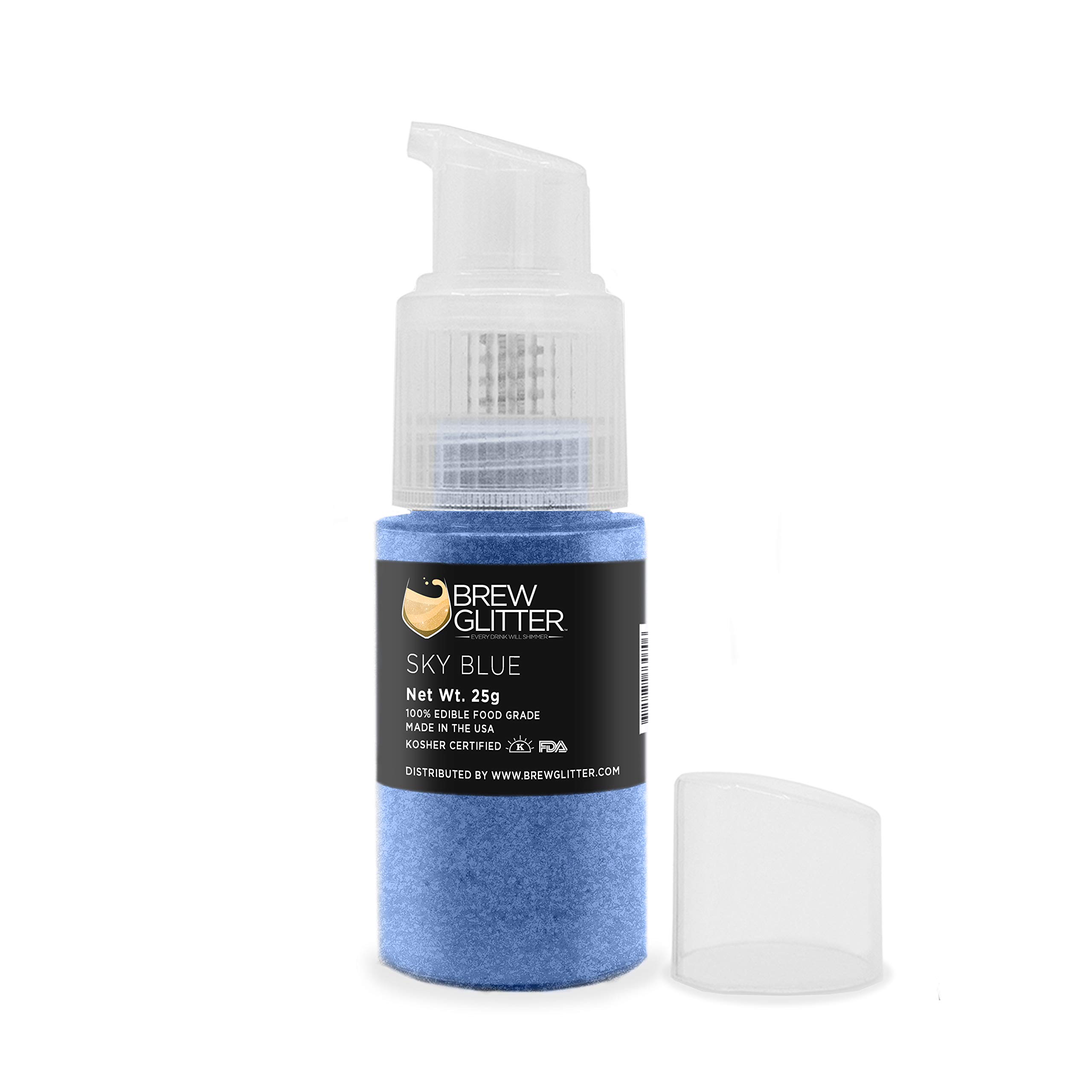 **Edible Glitter for Drinks & Cocktails – Sky Blue Brew Glitter (25g Spray Pump) | Food Grade, Vegan, KOSHER & HALAL Certified | Perfect for Beer, Beverages & Dessert Garnish**