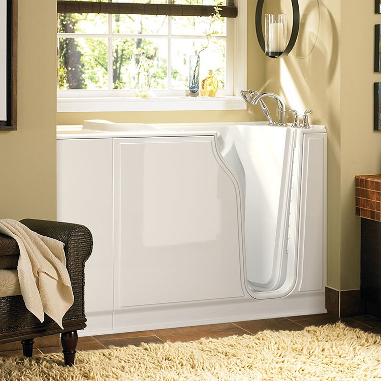 30W x 52L Gelcoat Walk-In Air Spa Bathtub - Right Hand Drain & Faucet - Perfect for Home Relaxation & Hydrotherapy