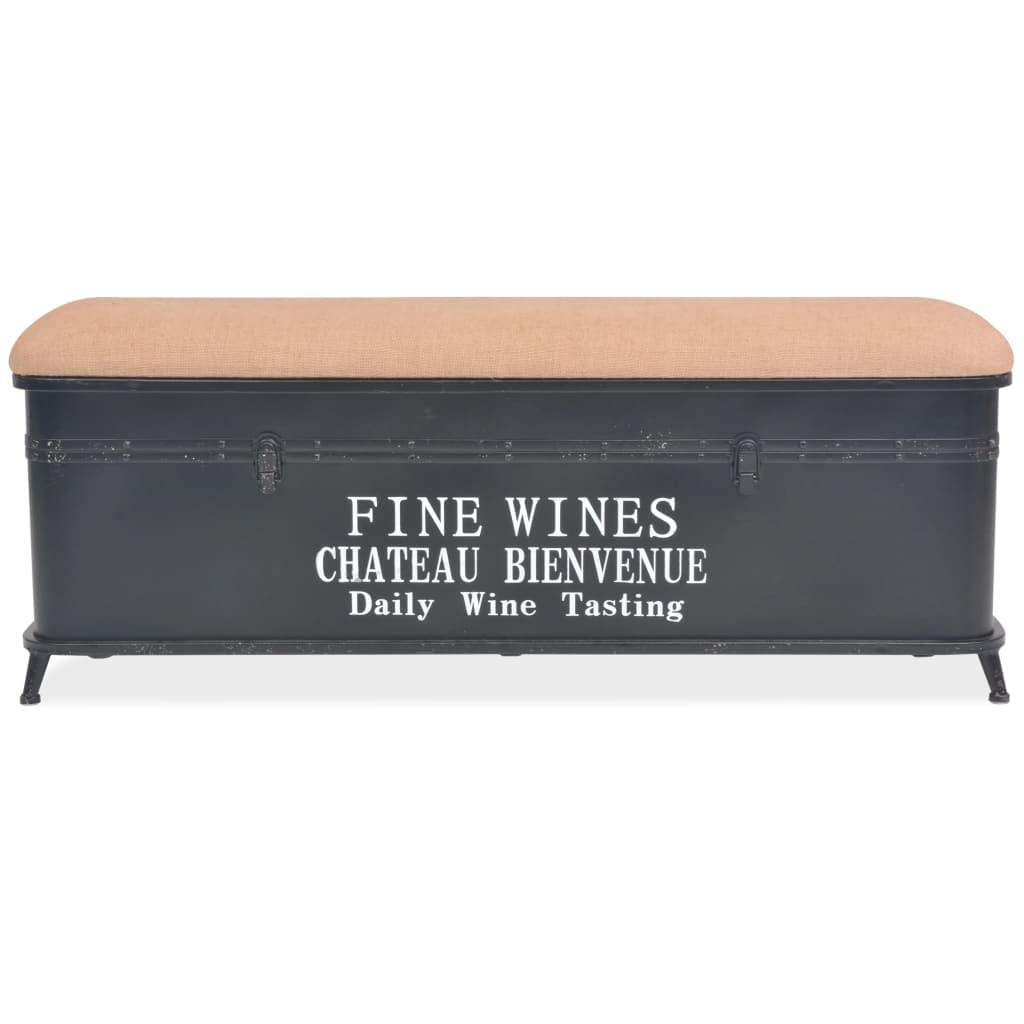 Storage Bench with Removable Cushion - Durable Entryway & Bedroom Bench, Black for Living Room & Outdoor Use - Perfect for Entryway Seating, Bedroom Storage, and Patio Decor