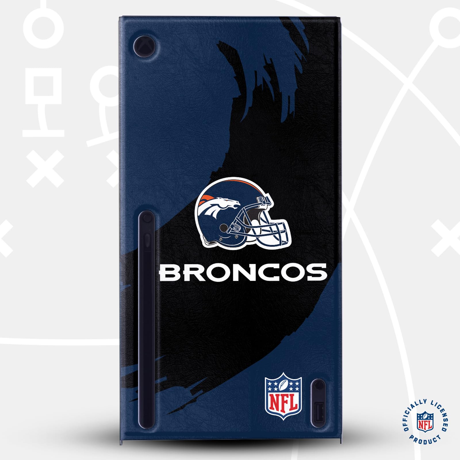 Official NFL Denver Broncos Gaming Console Skin Wrap Compatible with Xbox Series X - Protective Cover for Enhanced Gaming Experience
