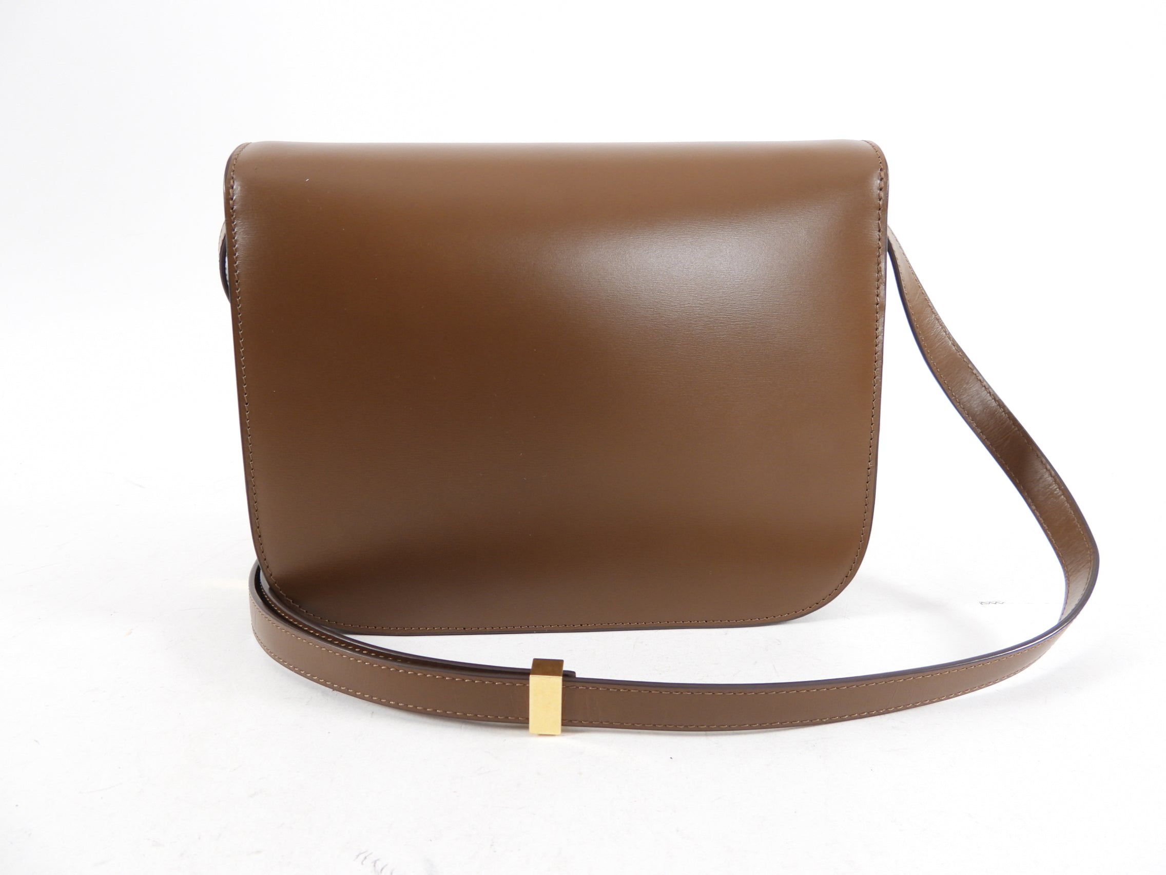 Celine Medium Classic Box Bag in Camel Brown - Timeless Luxury Handbag for Women, Perfect for Work, Travel & Everyday Elegance