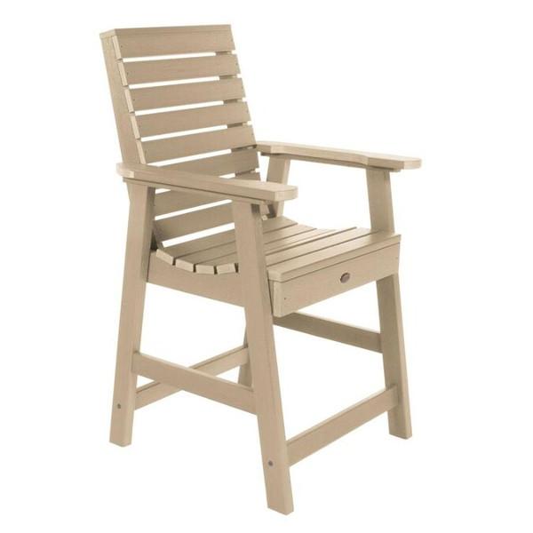 Weatherly 7-Piece Rectangular Counter Height Outdoor Dining Table and Chair Set - Patio, Garden, Backyard Furniture for Dining & Entertaining