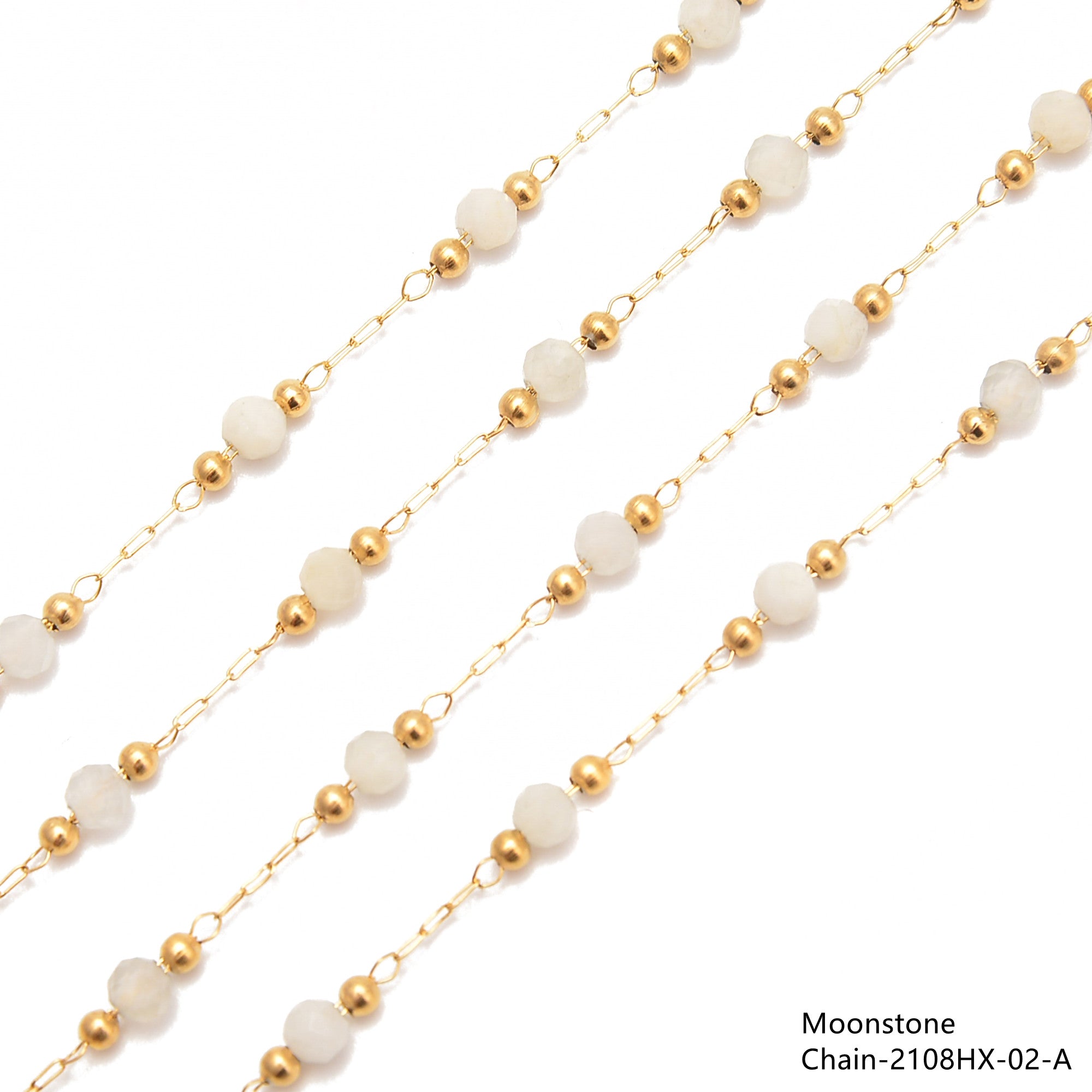 3mm Faceted Round Beads - Multi Gemstone Chain (1 Meter Per Bag) for Jewelry Making, DIY Crafts & Bracelet Designs