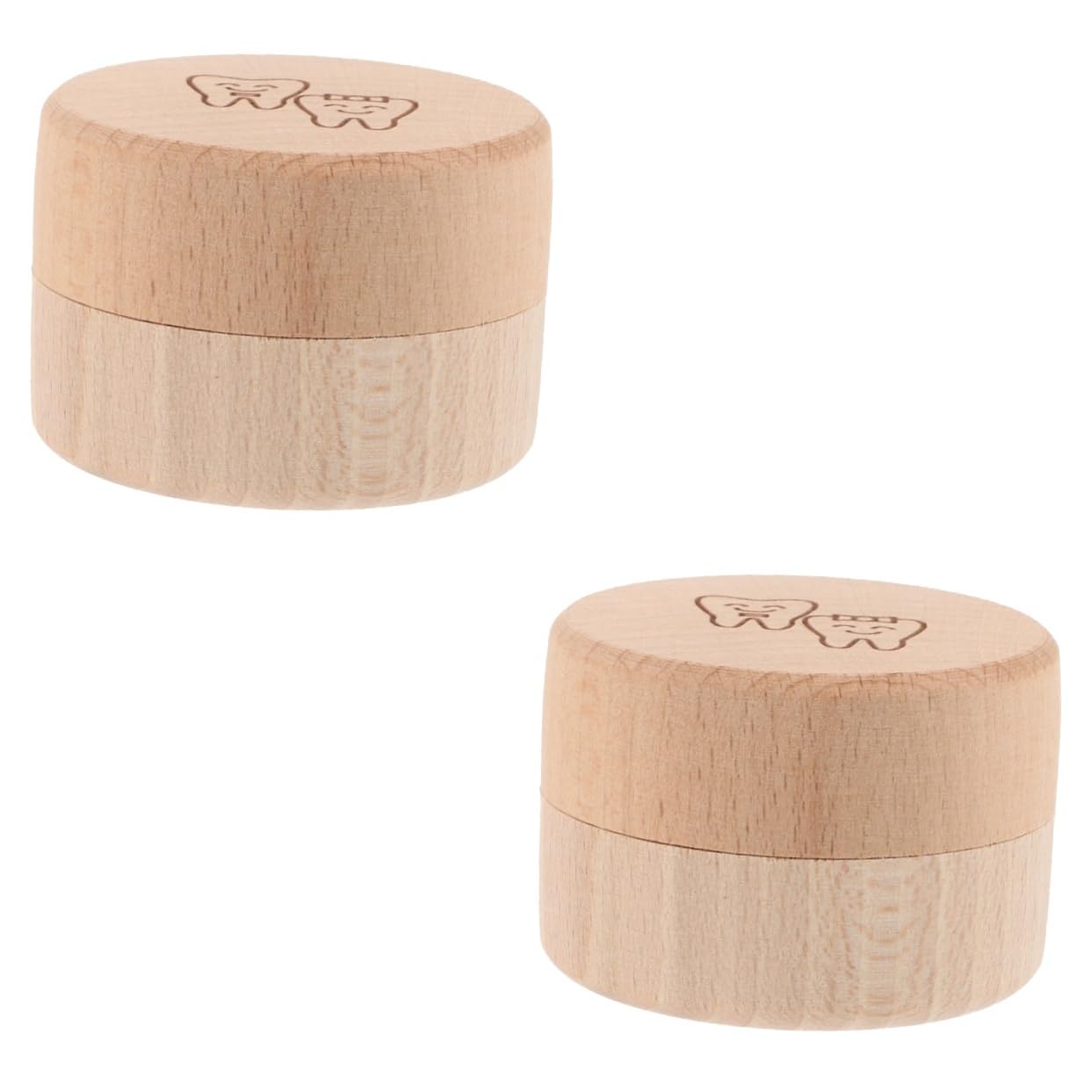 Yardenfun 2-Piece Wooden Tooth Holder Box for Kids - First Tooth Keepsake Collector | Perfect for Baby Teeth Storage & Memory Preservation