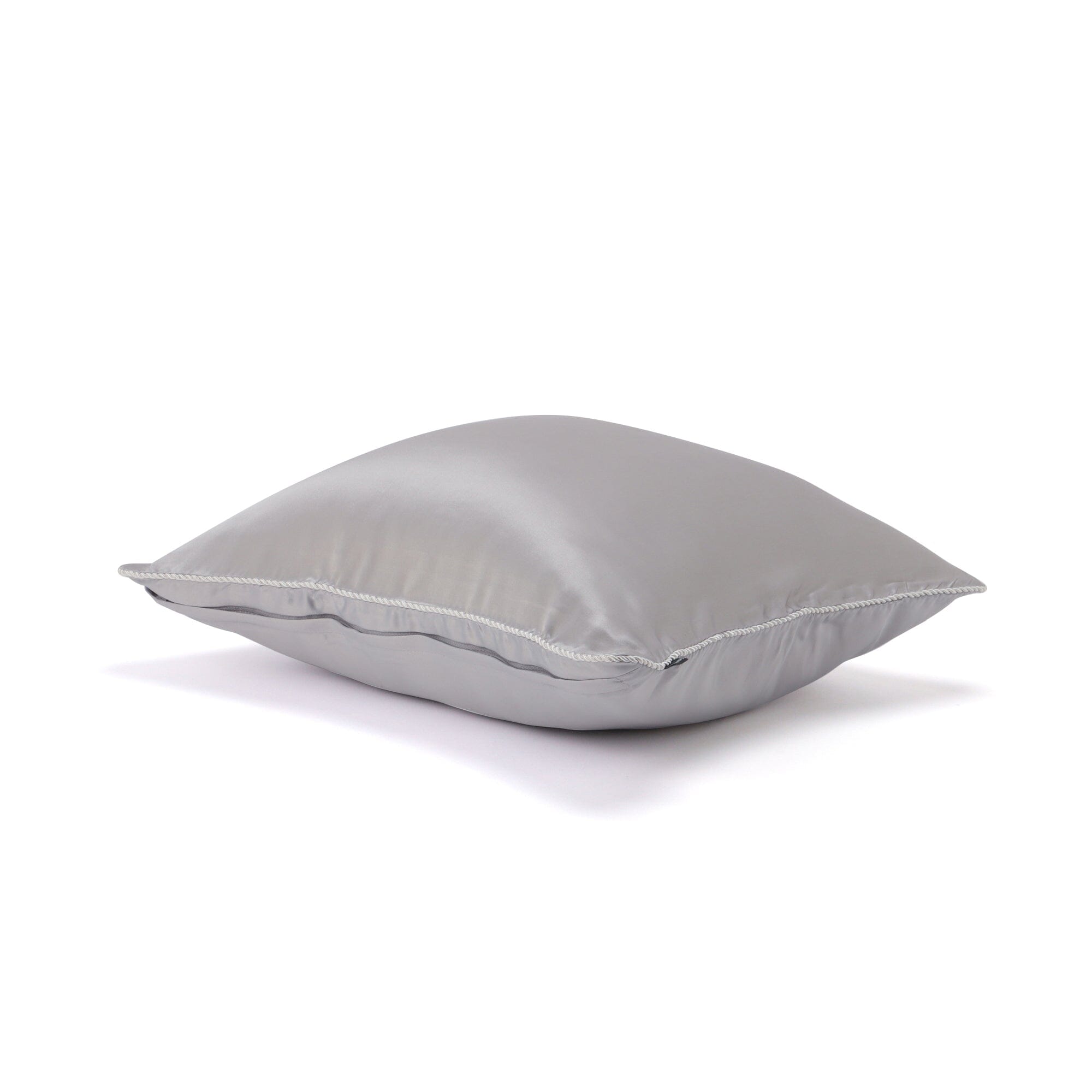Premium Silk Cushion Cover 18x18 Inches - Soft Grey Luxury Pillow Case for Sofa, Bed, Living Room Decor - Home & Office Decorative Throw Pillow Cover