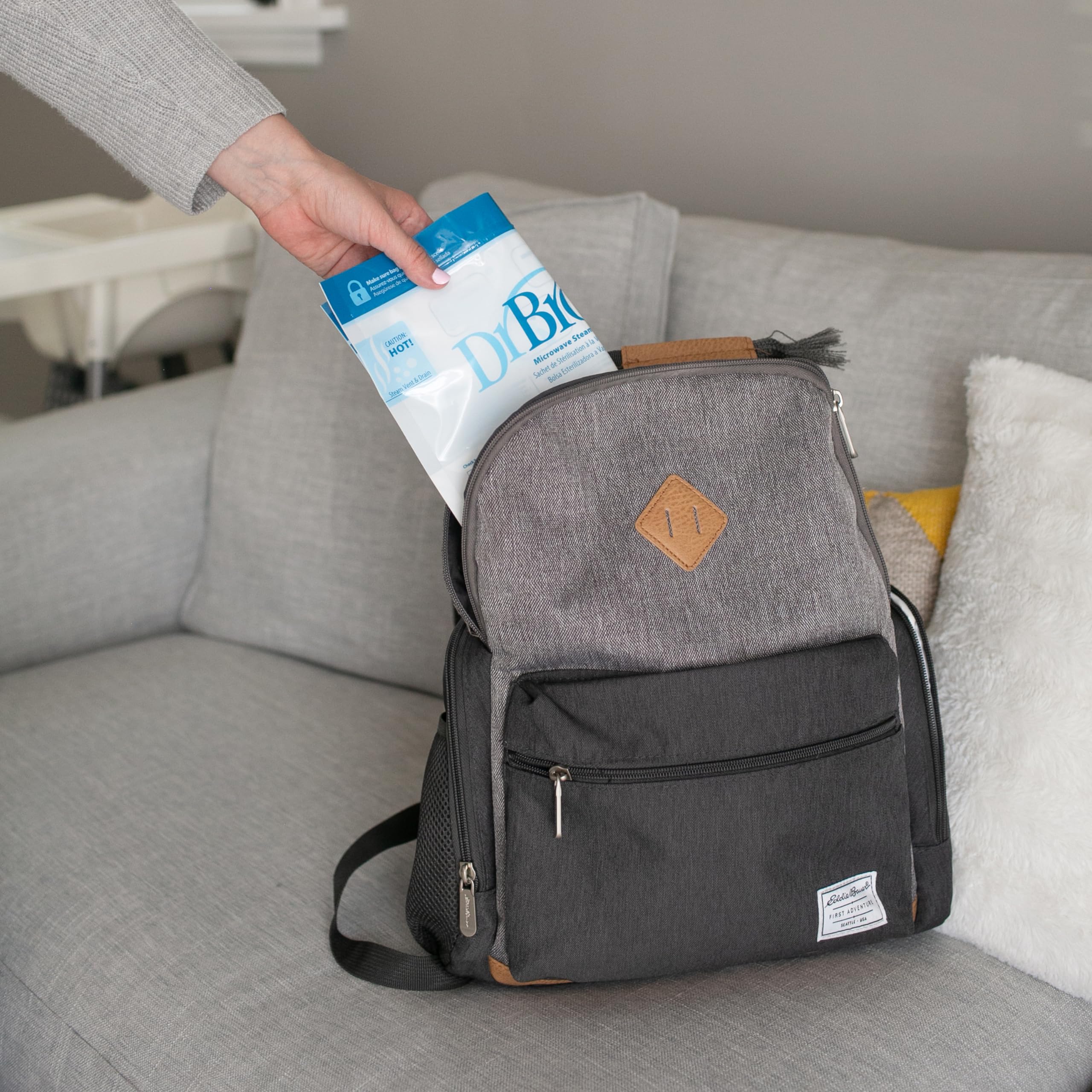 Dr. Brown's Microwave Steam Sterilizer Bags - Baby Bottle Sterilizer for Pacifiers, Pump Parts & Accessories | 30 Uses per Bag, 5-Pack | Travel-Friendly & Quick Sanitizing for On-the-Go Parents | Perfect for Daycare, Travel & Daily Baby Care