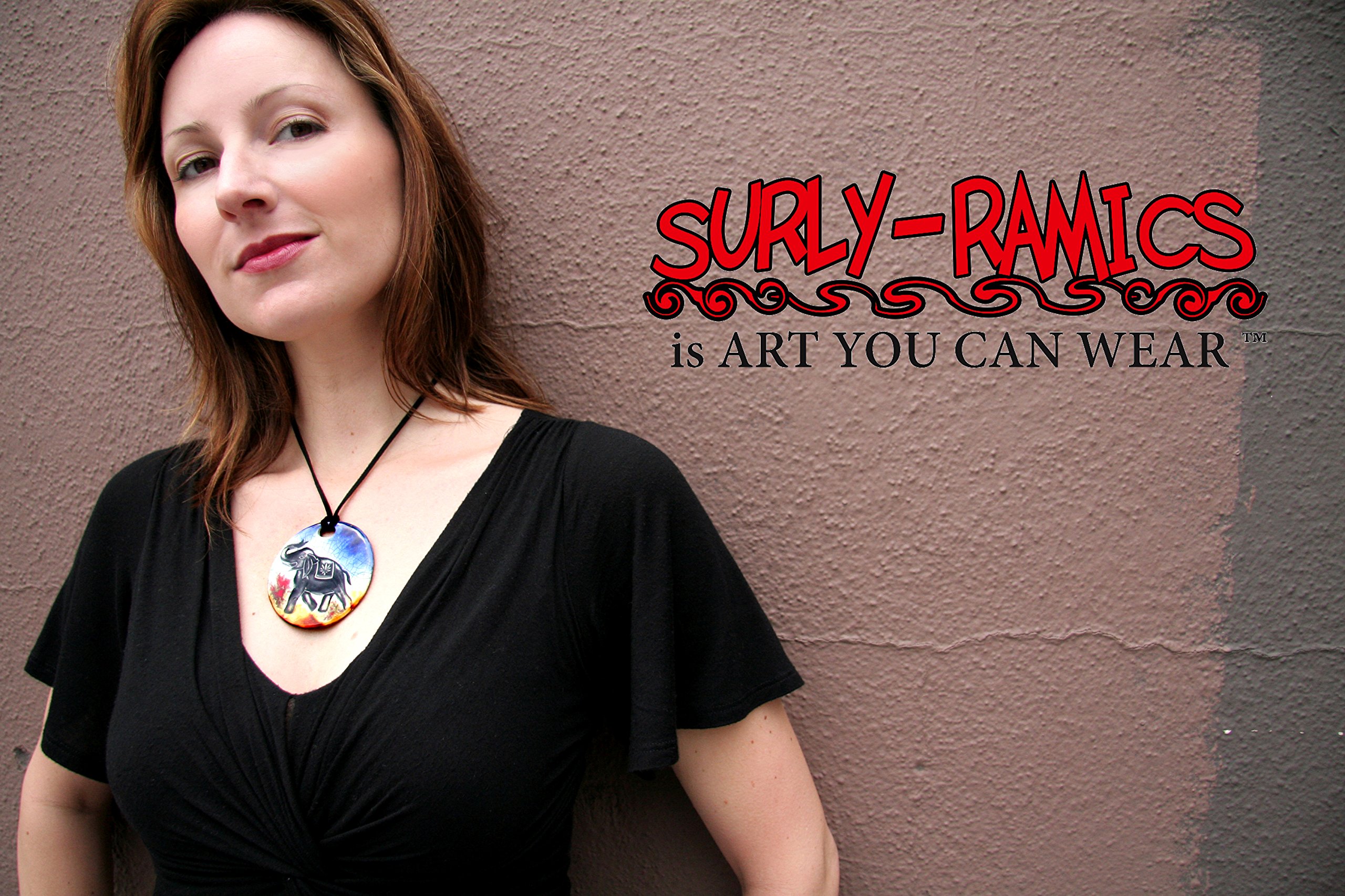 Rocket in Space Ceramic Necklace - Unique Handmade Jewelry for Women & Girls - Perfect for Gifts, Cosplay, and Astronomy Lovers