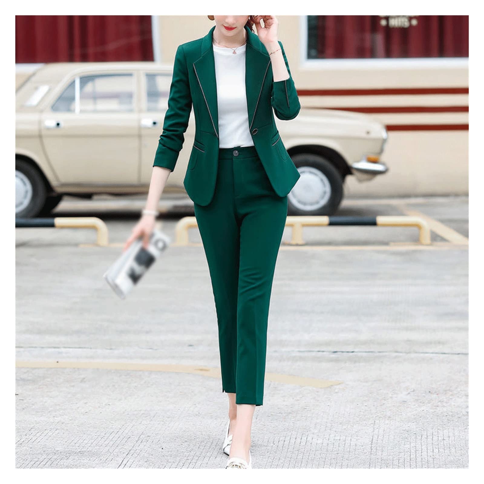 Professional Women's Business Suit Set - Formal Blazer & Trousers for Office Work | Elegant Uniform Design | Available in Multiple Colors & Sizes | Perfect for Corporate Meetings, Interviews, and Office Wear