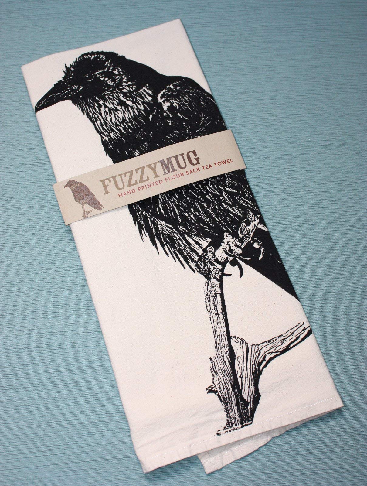 Raven & Crow Tea Towels - Premium Hand Printed Flour Sack Kitchen Towels for Drying Dishes, Decor & Gift Giving