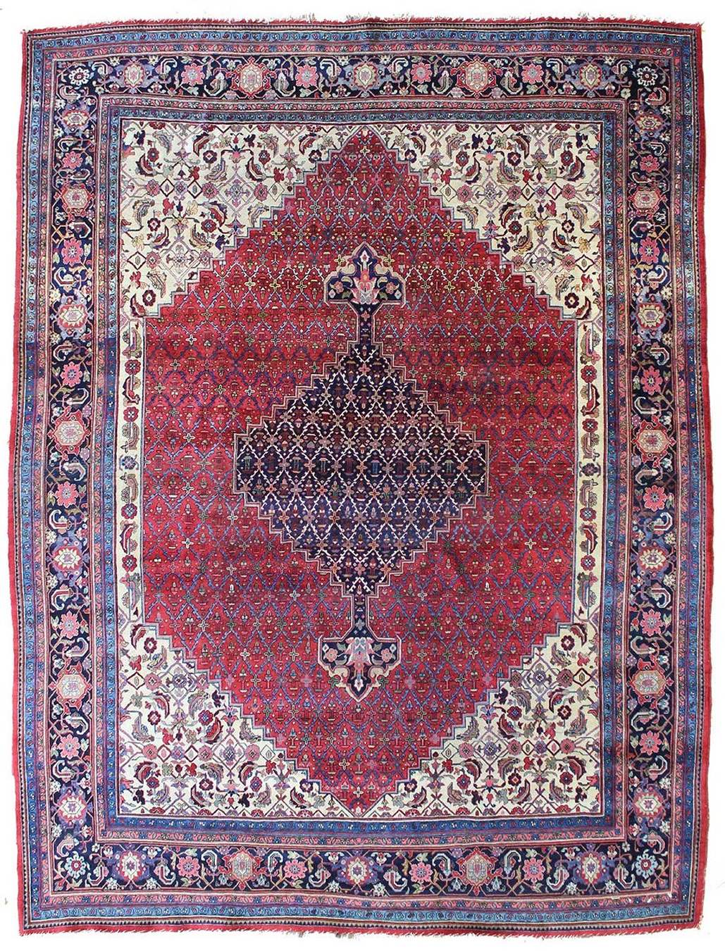 Vintage Bijar Handwoven Tribal Rug - Authentic Persian Carpet JF5995 for Living Room, Bedroom & Home Decor