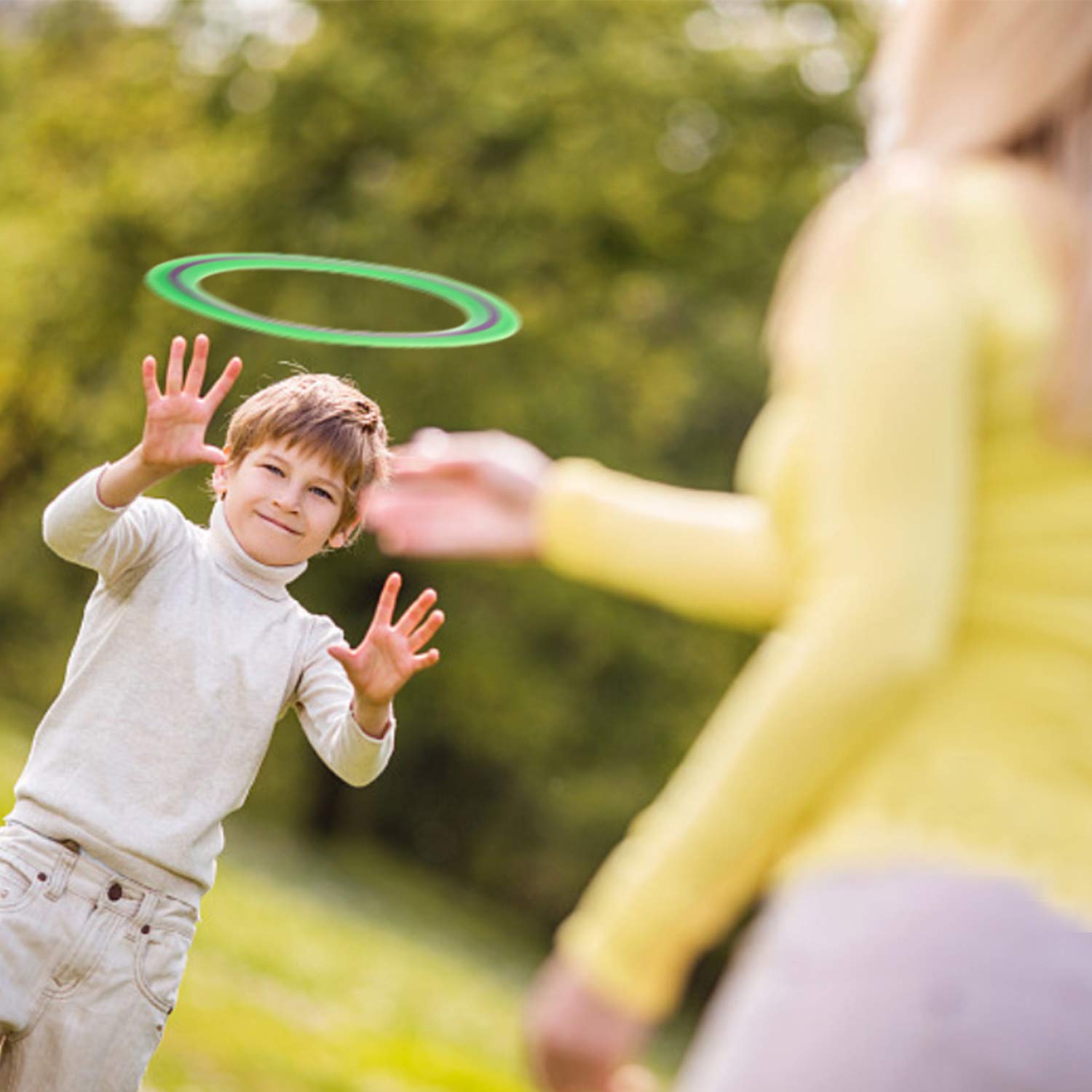 11 Inch Flying Discs for Kids & Adults - 3 Pack Soft Frisbee Rings for Beach, Backyard & Outdoor Sports - Best Gift for Boys & Girls Ages 3-10 (Orange, Yellow, Green) - Perfect for Family Fun, Picnics, Park Games & Summer Activities