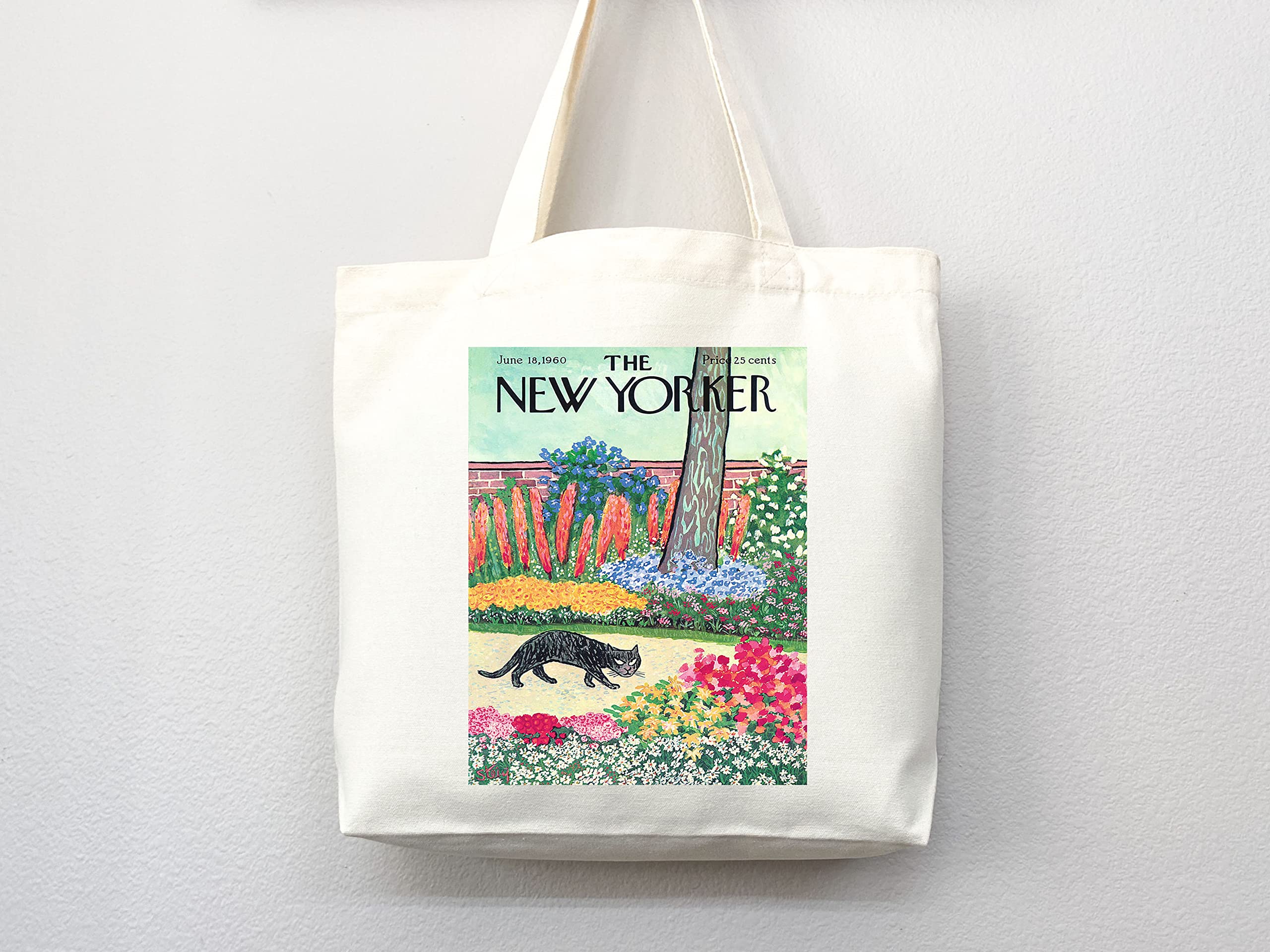Stylish New Yorker Magazine Tote Bag - Artistic & Aesthetic Everyday Carry Bag for Shopping, Beach, Work & Travel | Durable Cotton Canvas Tote with Unique NYC Print