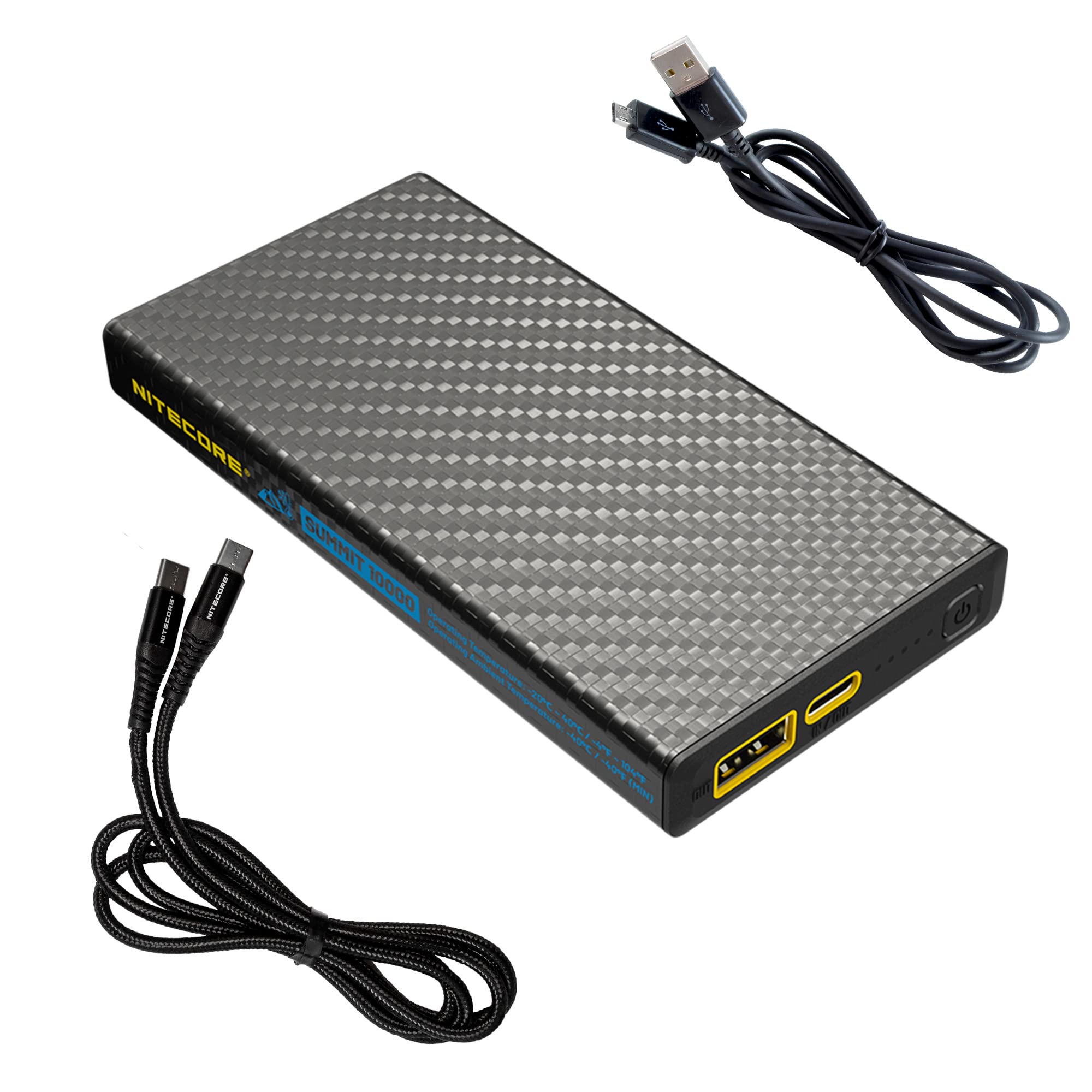 Nitecore Summit 10000 Power Bank - 10000mAh Portable Charger with USB-C QC PD Fast Charging | Compatible with iPhone, iPad, Galaxy Smartphones & Tablets | Perfect for Travel, Camping & Outdoor Adventures
